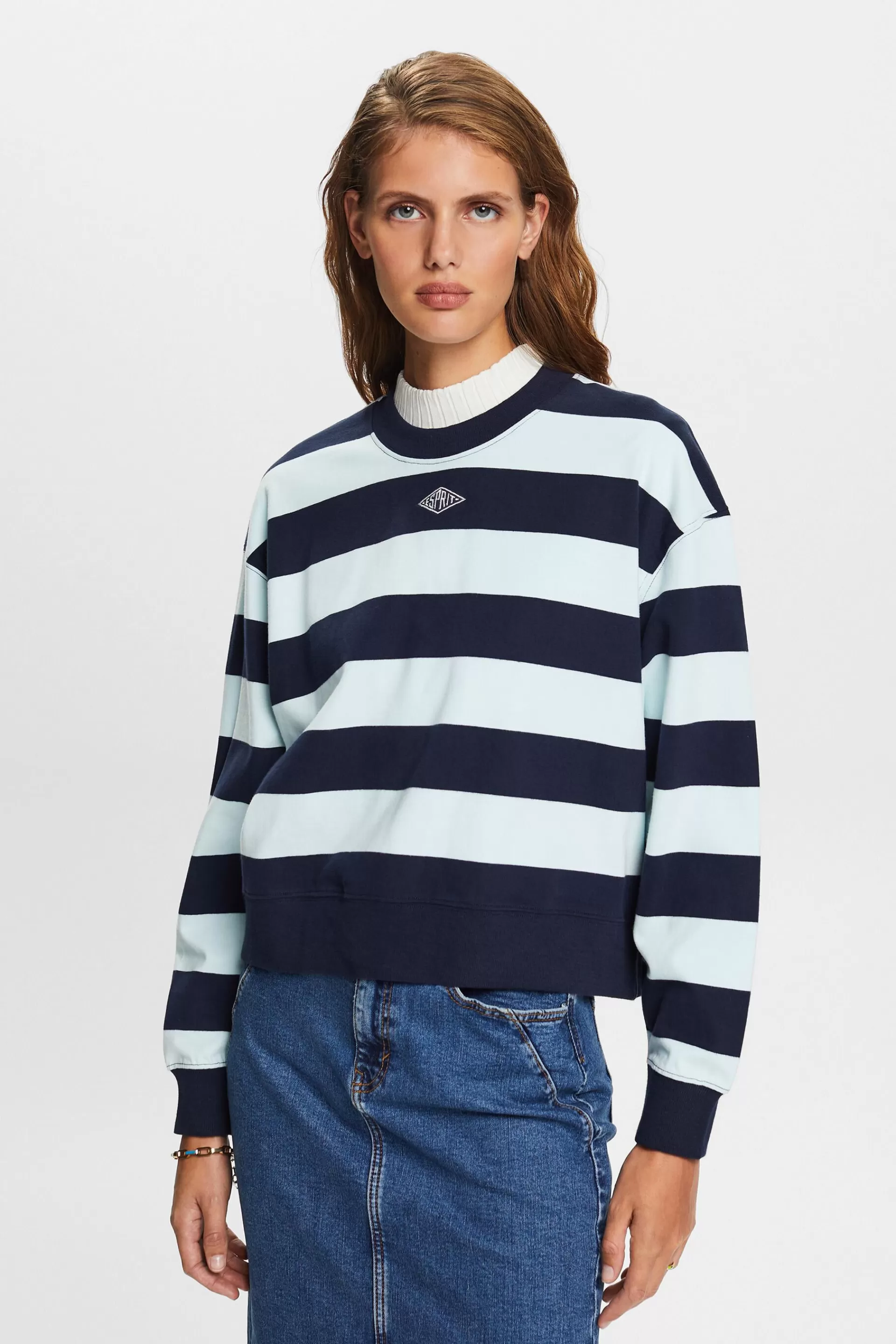 Gestreifter Baumwollpullover-ESPRIT Best Sale
