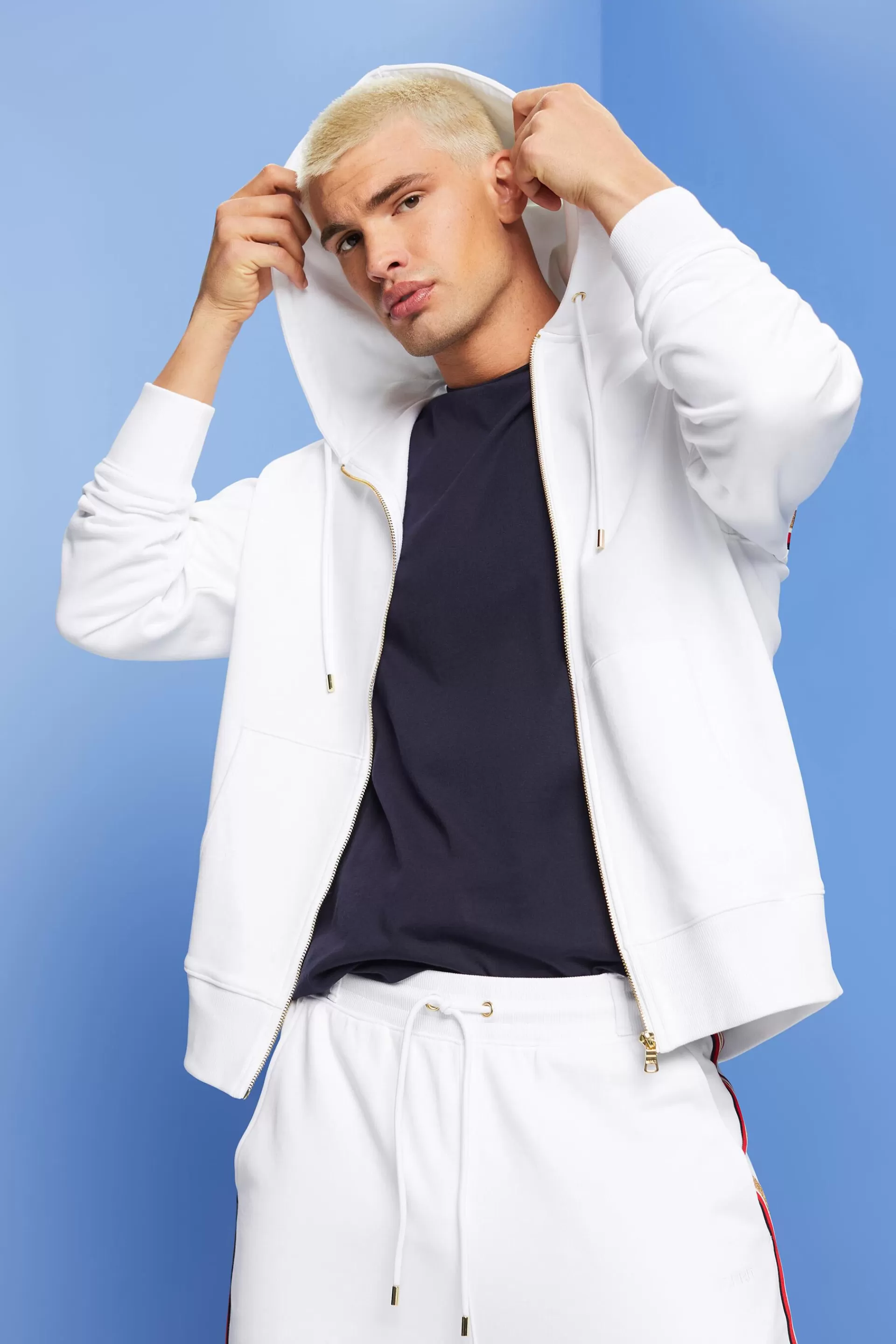 Gestreifter Hoodie aus Baumwollfleece-ESPRIT Best