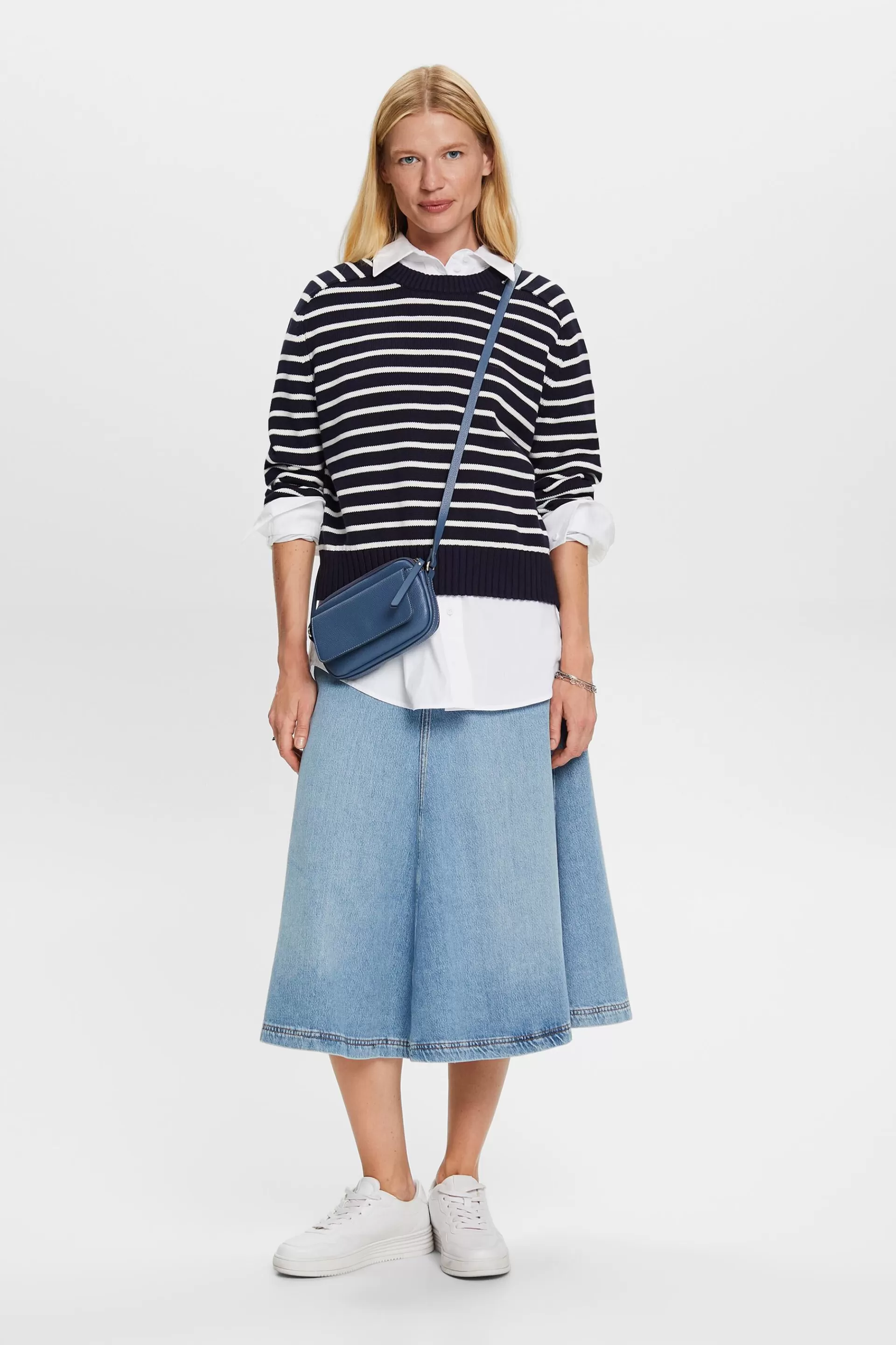 Gestreifter Pullover, 100 % Baumwolle-ESPRIT New