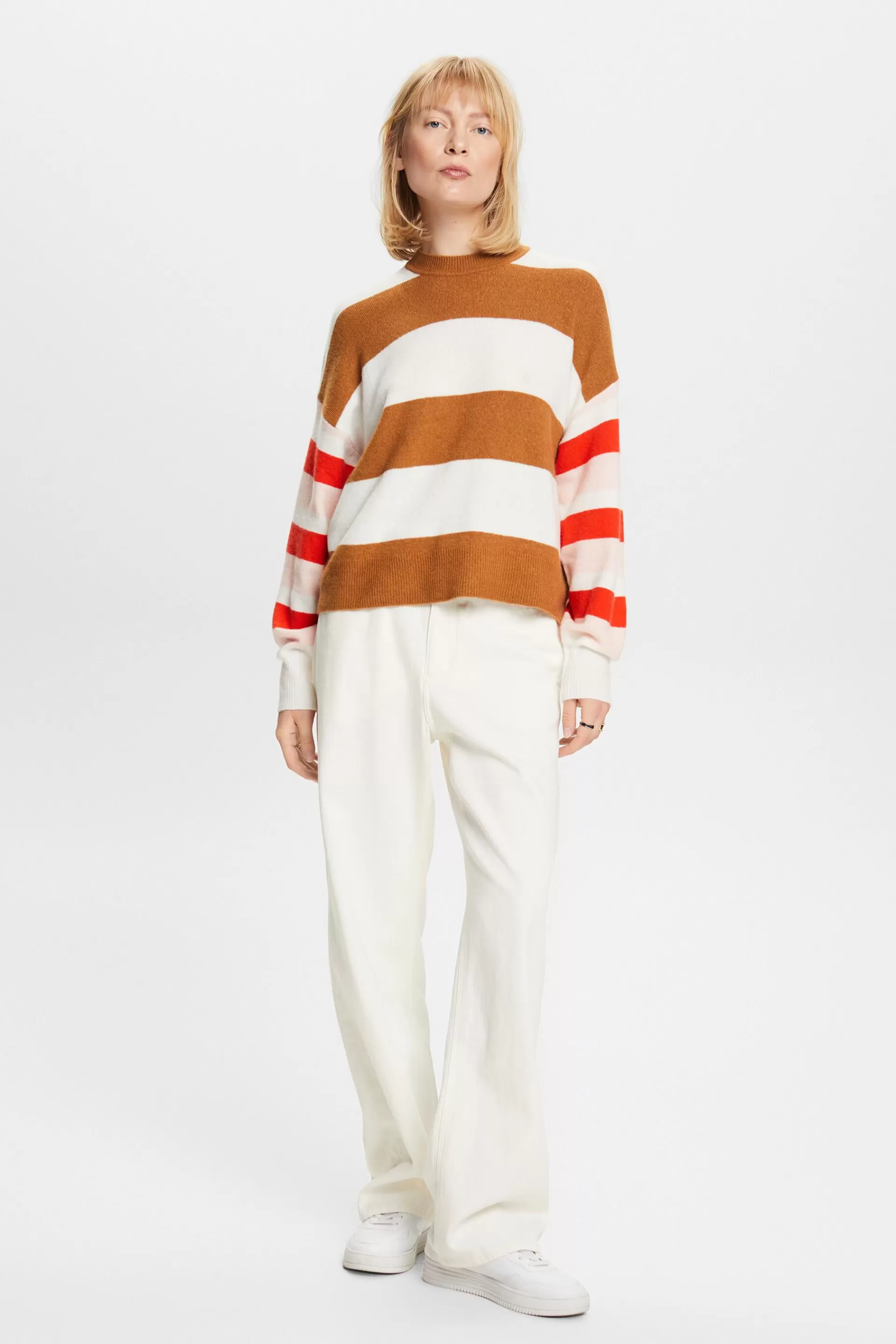 Gestreifter Pullover aus Wollmix-ESPRIT Sale