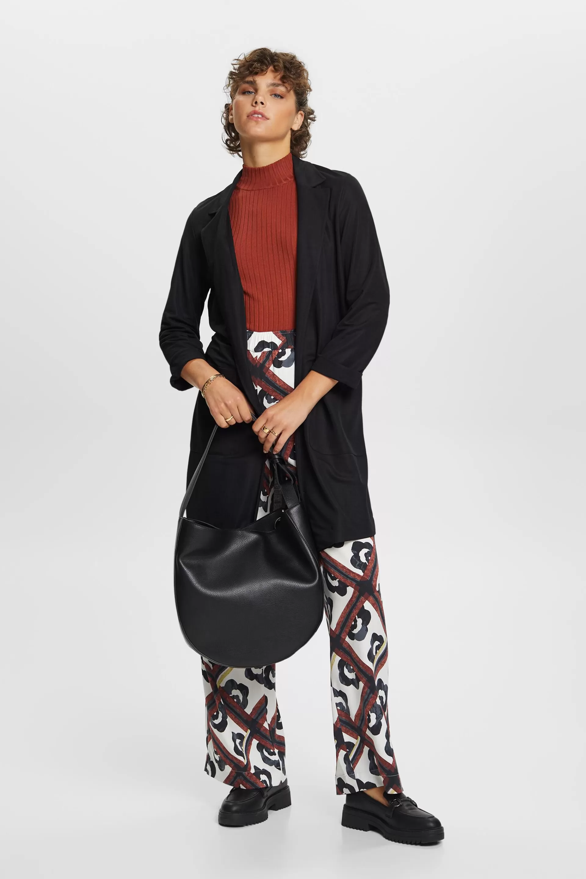 Gestreifter Rippstrickpullover-ESPRIT New