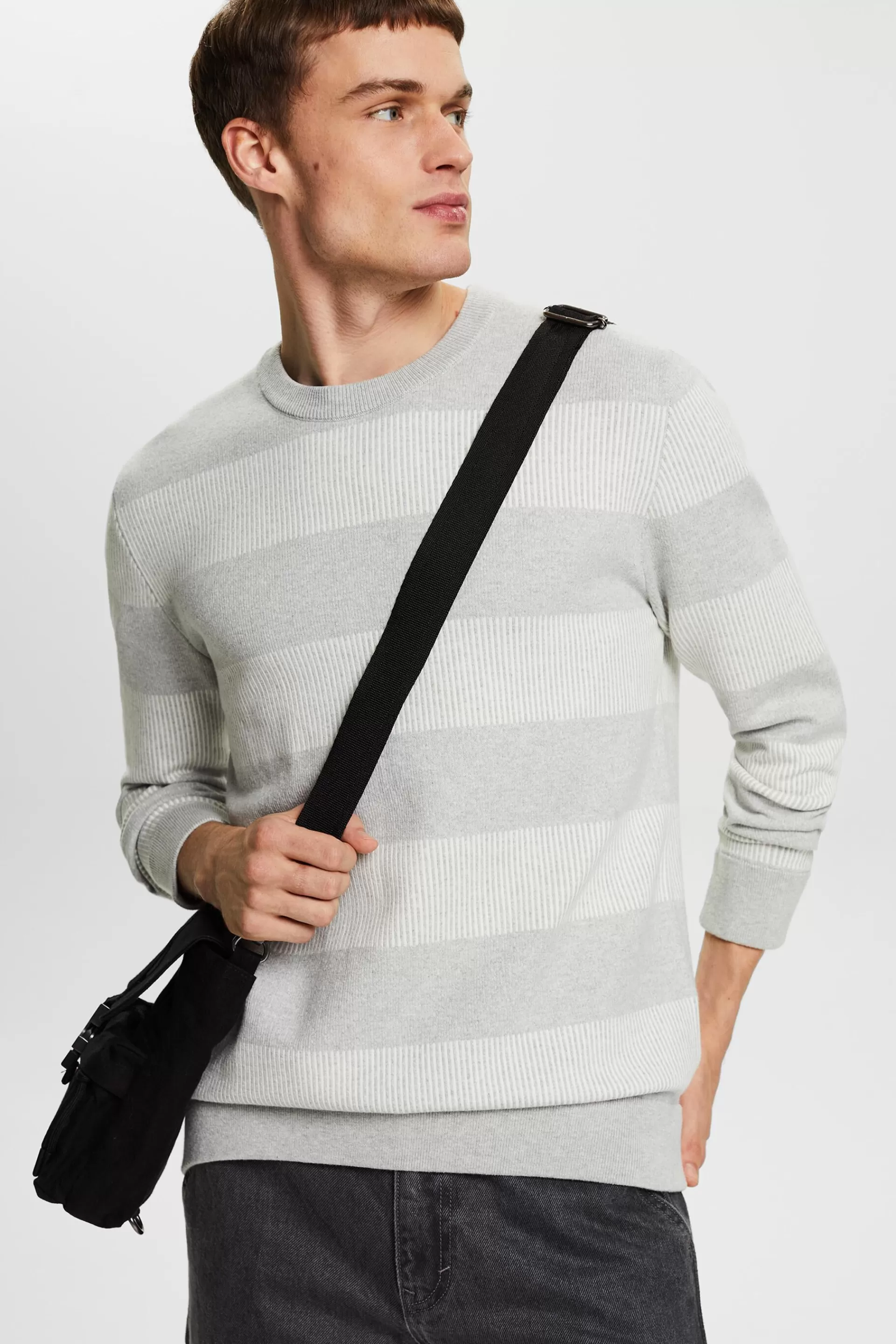 Gestreifter Rippstrick-Pullover-ESPRIT Best
