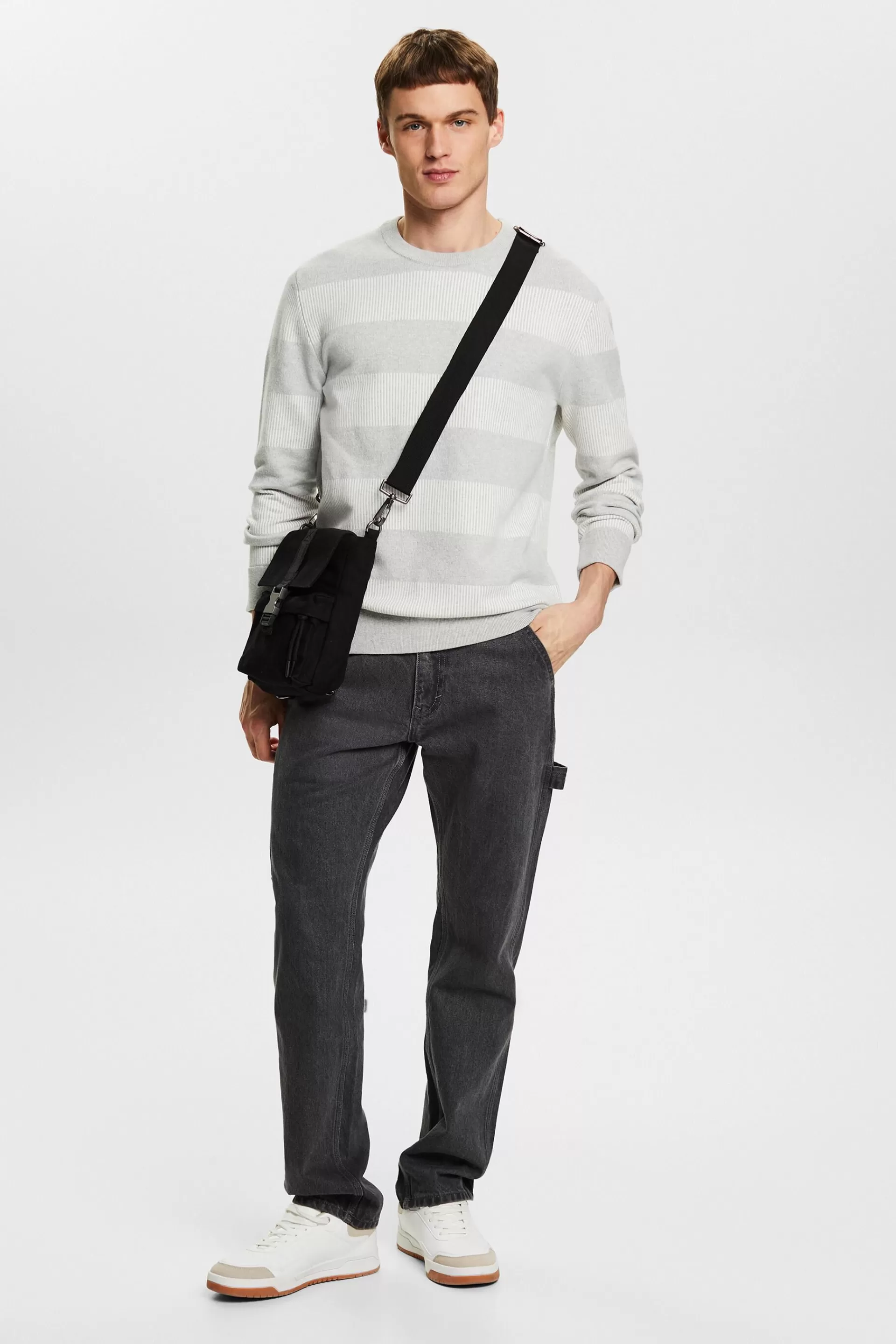 Gestreifter Rippstrick-Pullover-ESPRIT Best