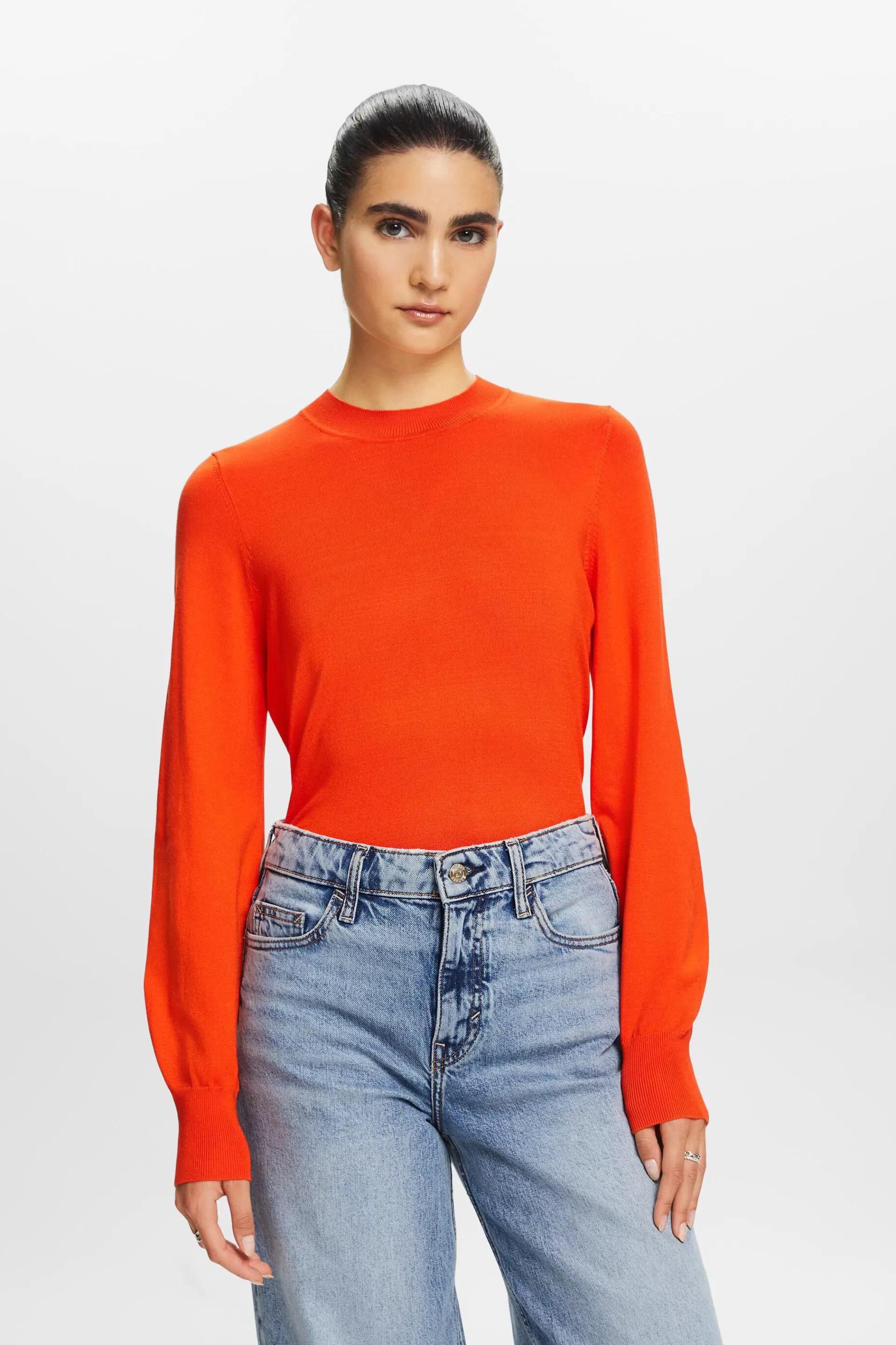 Gestreifter Rundhals-Pullover-ESPRIT Best