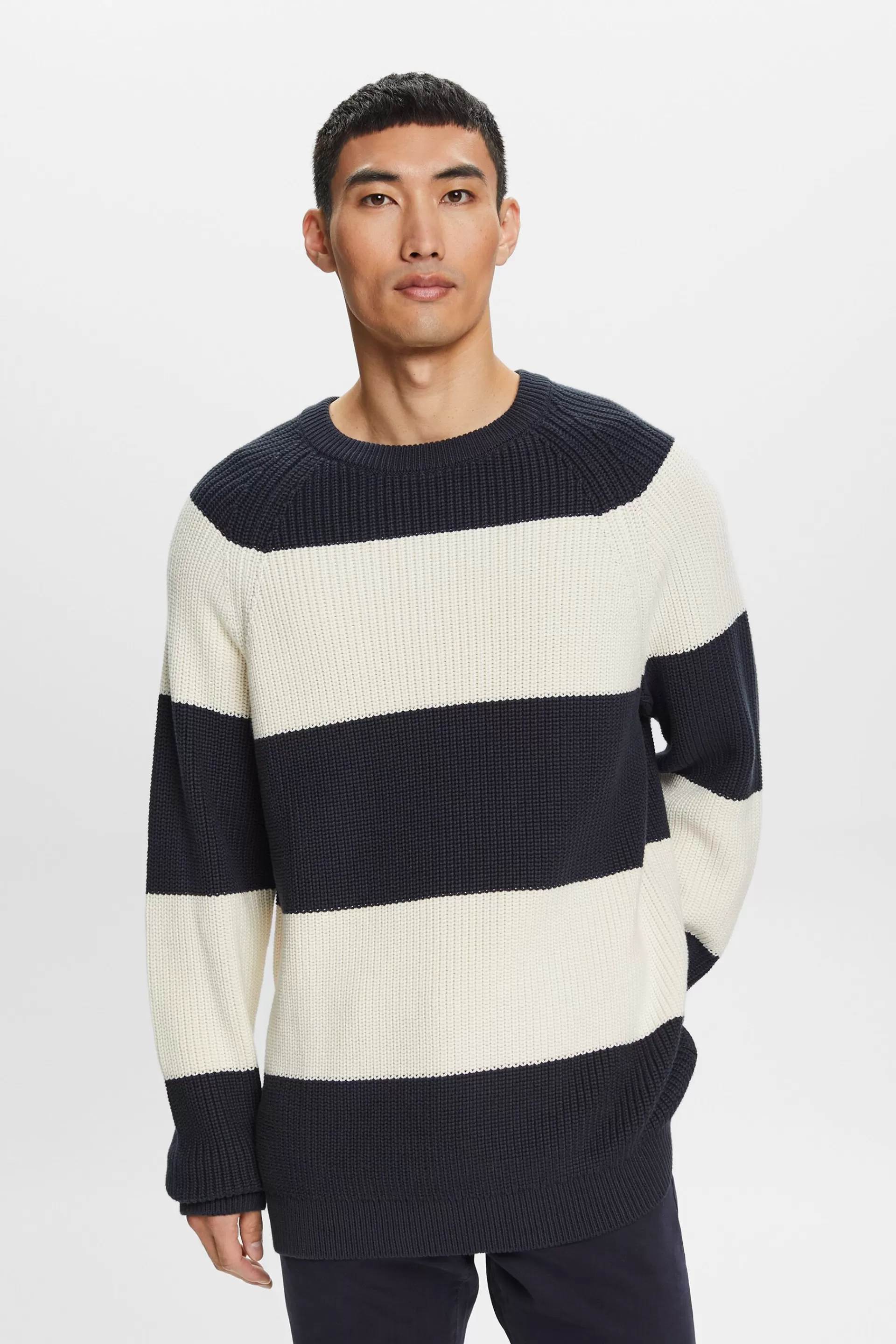 Gestreifter Rundhals-Pullover-ESPRIT Flash Sale