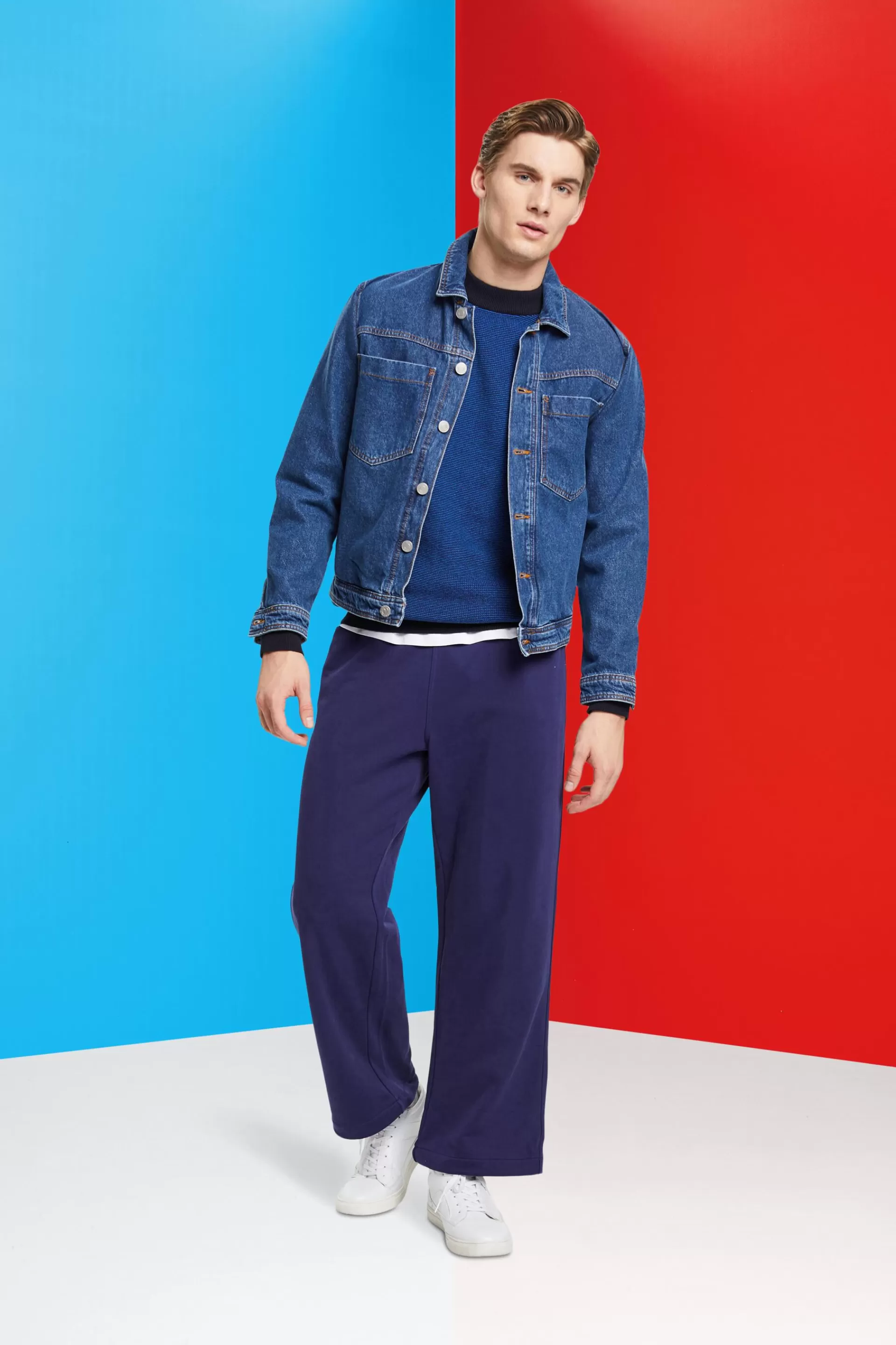 Gestreifter Stehkragen-Pullover-ESPRIT Flash Sale