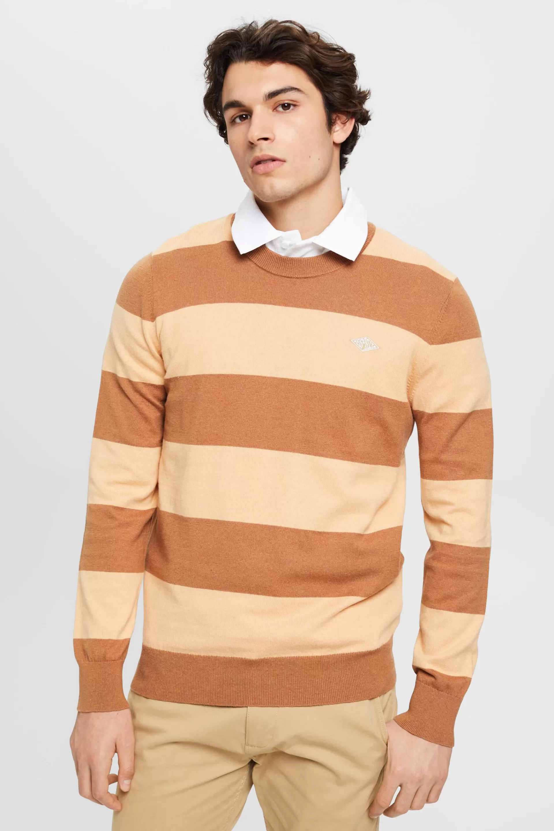 Gestreifter Strickpullover mit Kaschmir-ESPRIT Best