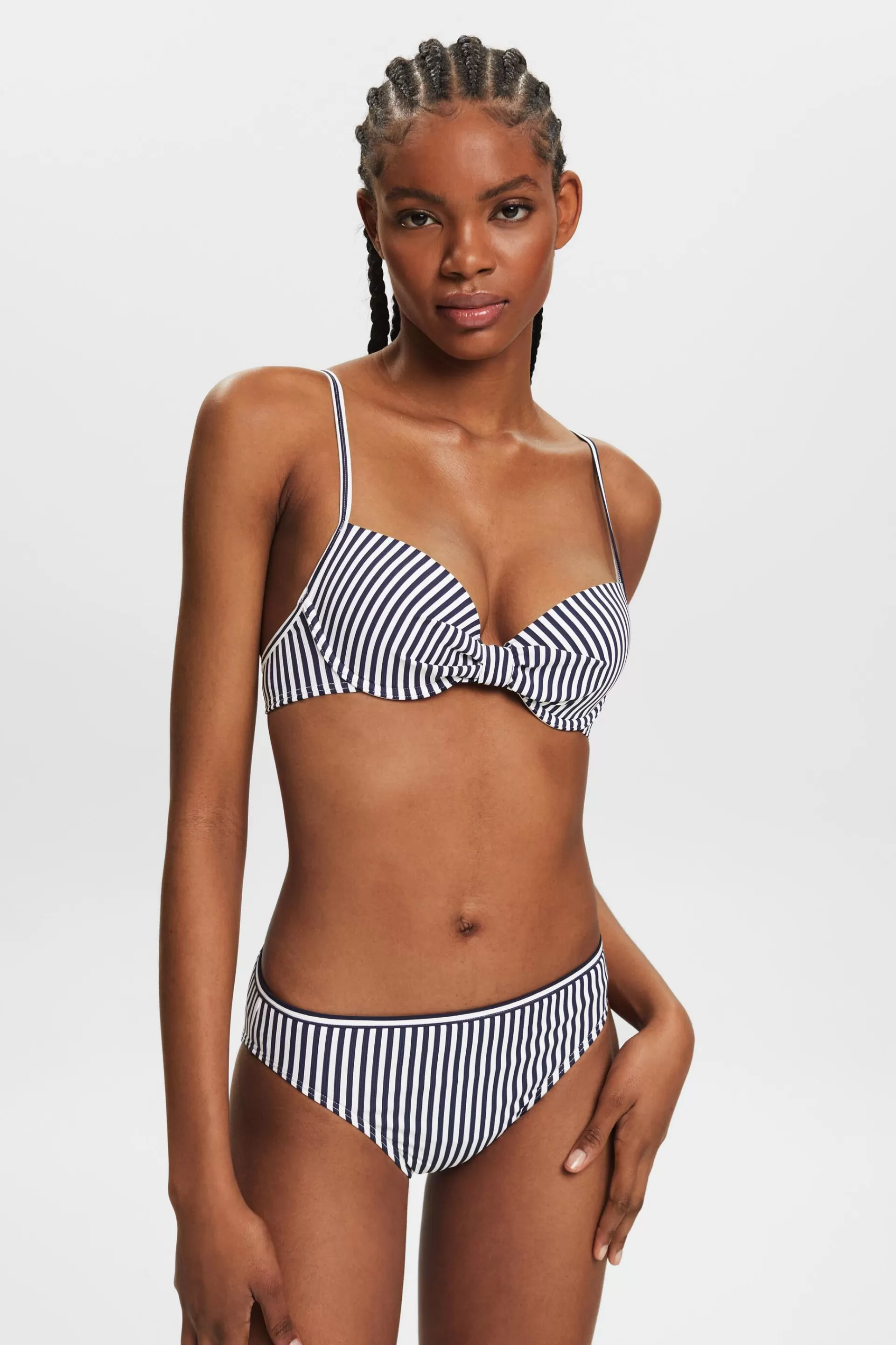 Gestreiftes Bikinitop mit wattierten Bügel-Cups-ESPRIT Shop