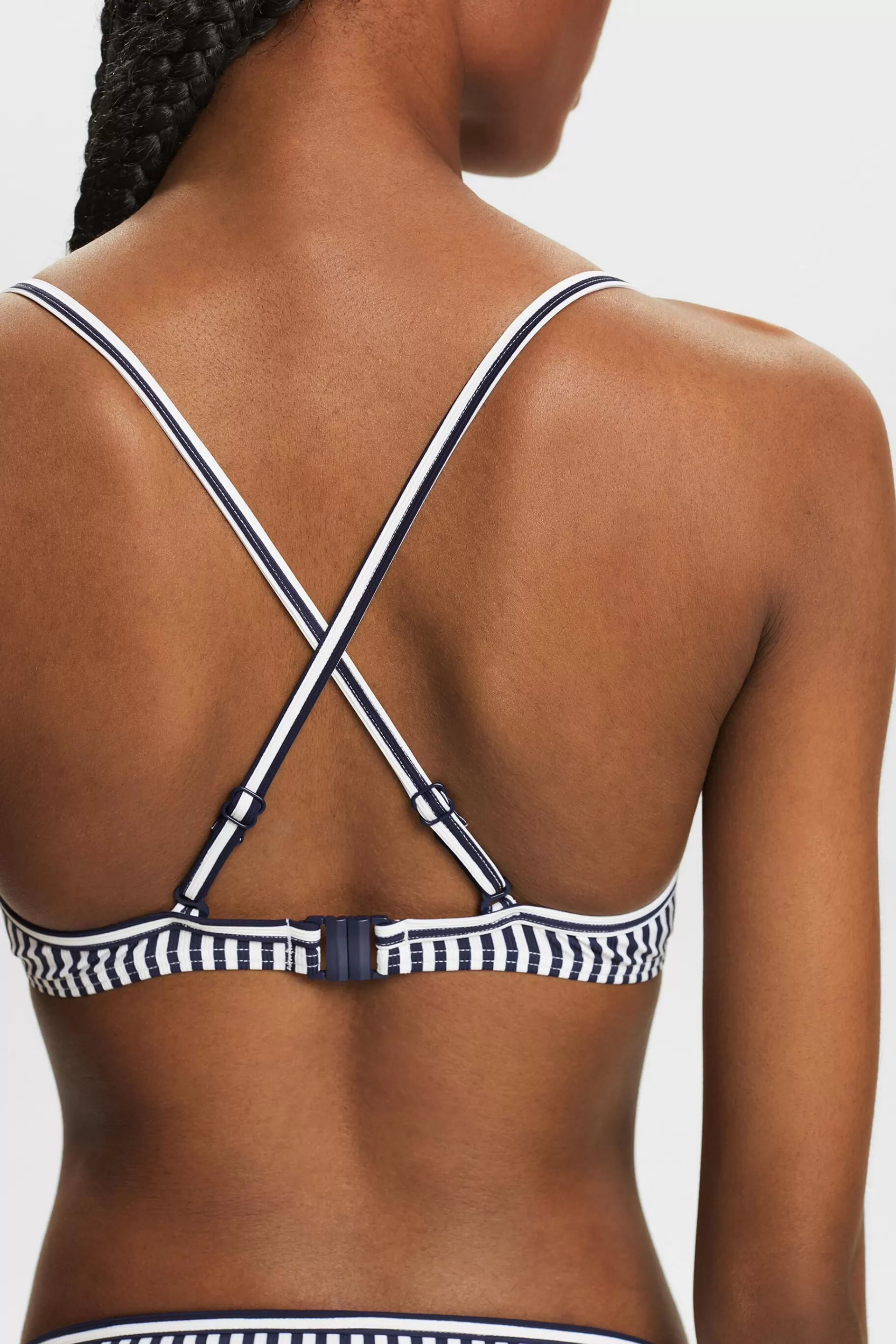 Gestreiftes Bikinitop mit wattierten Bügel-Cups-ESPRIT Shop