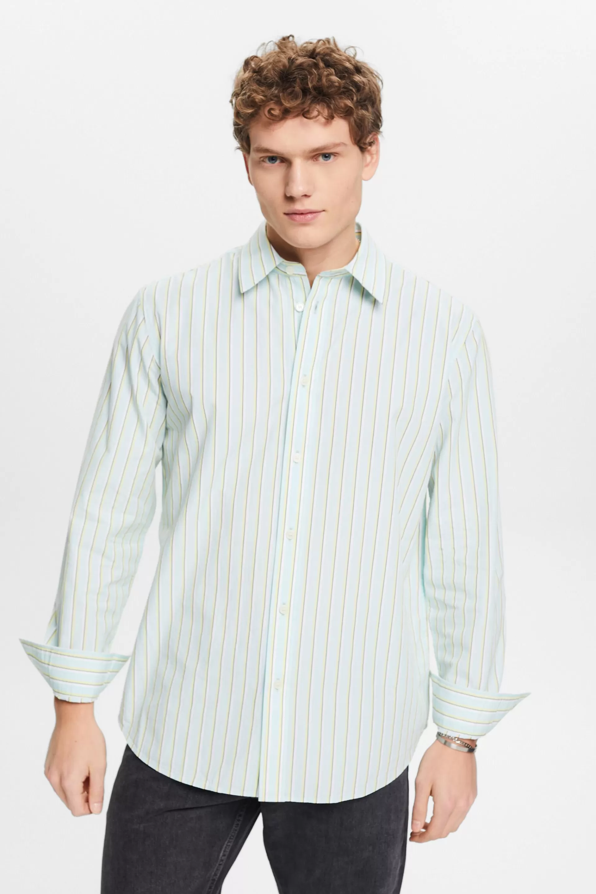 Gestreiftes Button-Down-Hemd aus Baumwolle-ESPRIT New