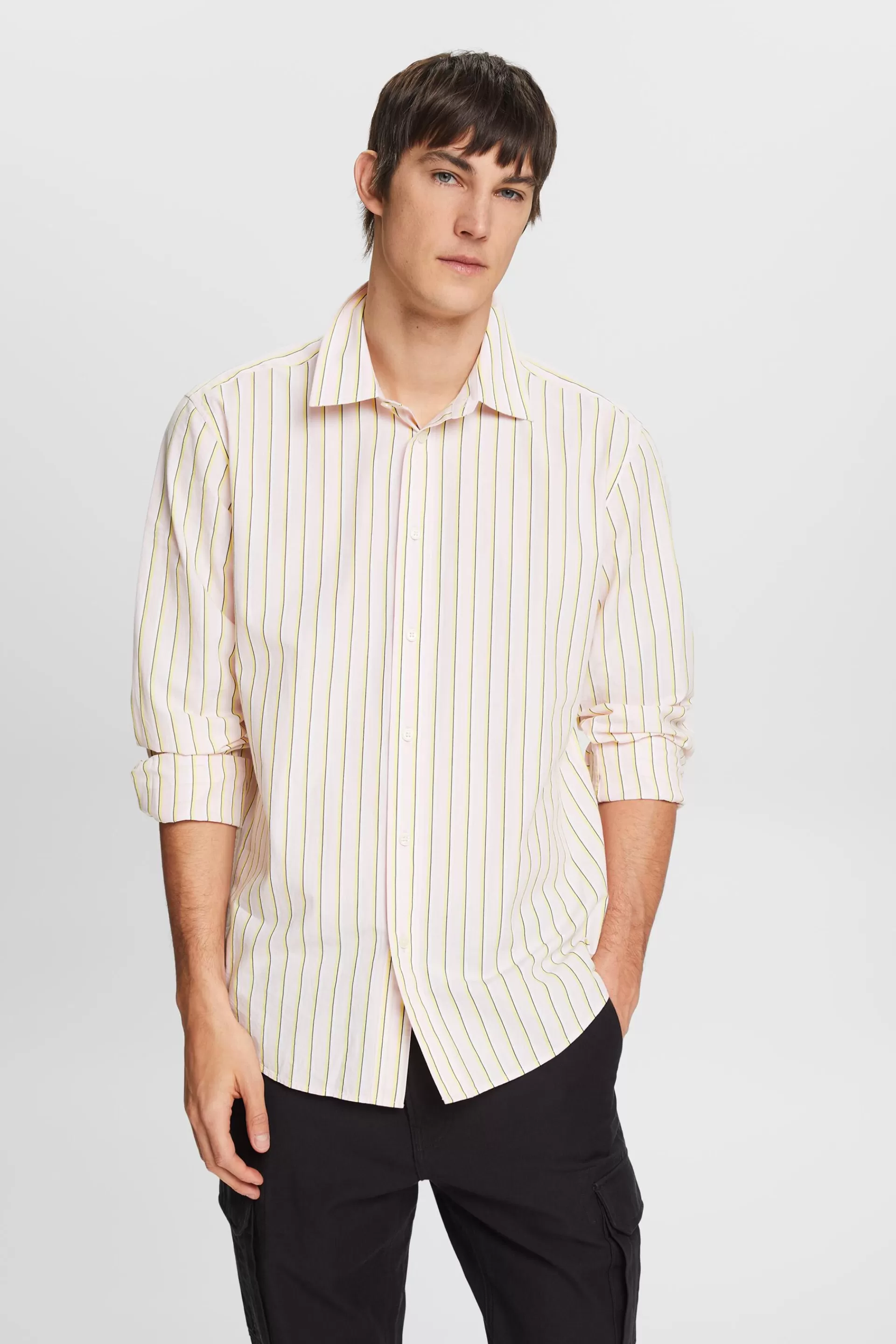 Gestreiftes Button-Down-Hemd aus Baumwolle-ESPRIT Store