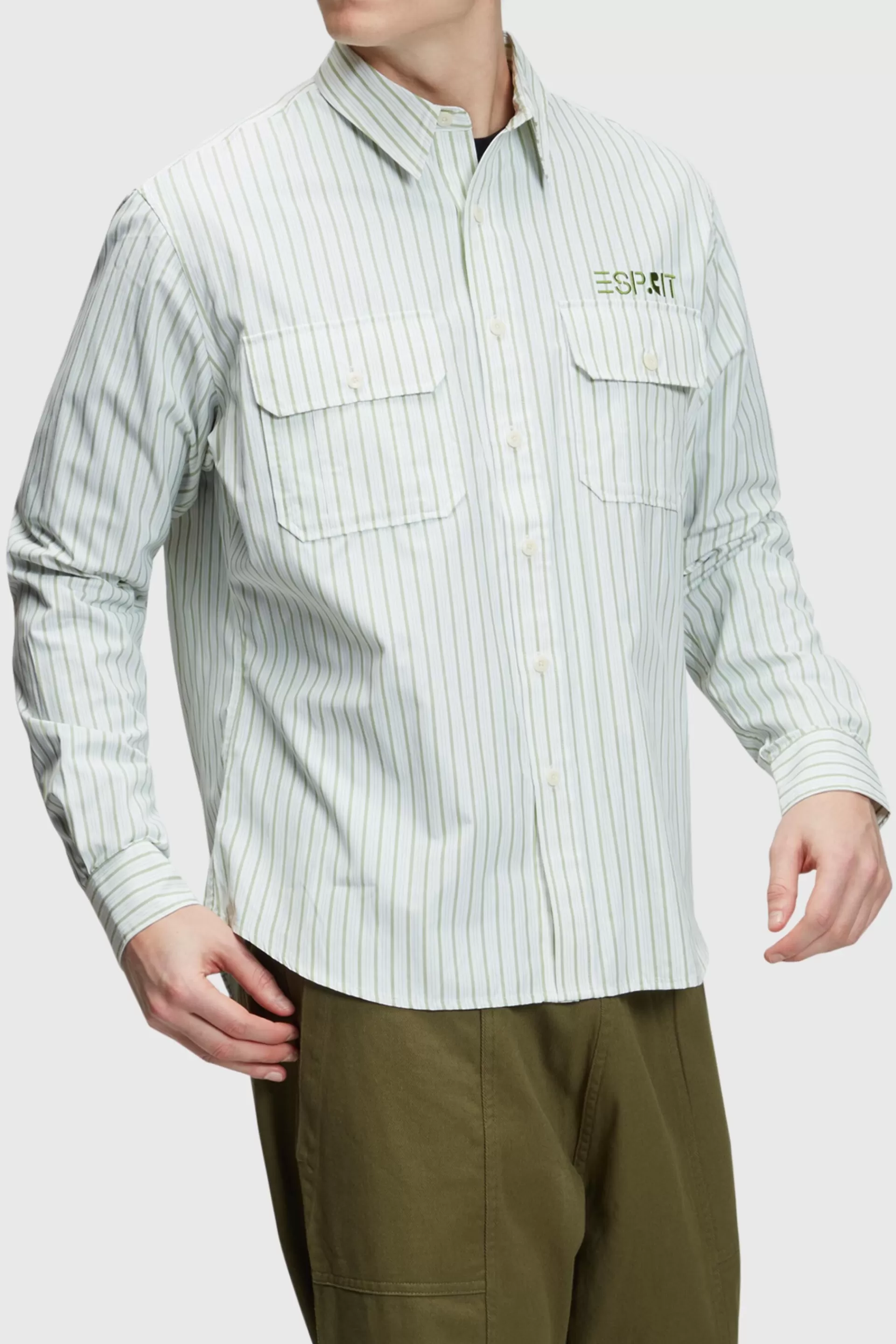 Gestreiftes Hemd in lockerer Passform-ESPRIT Flash Sale