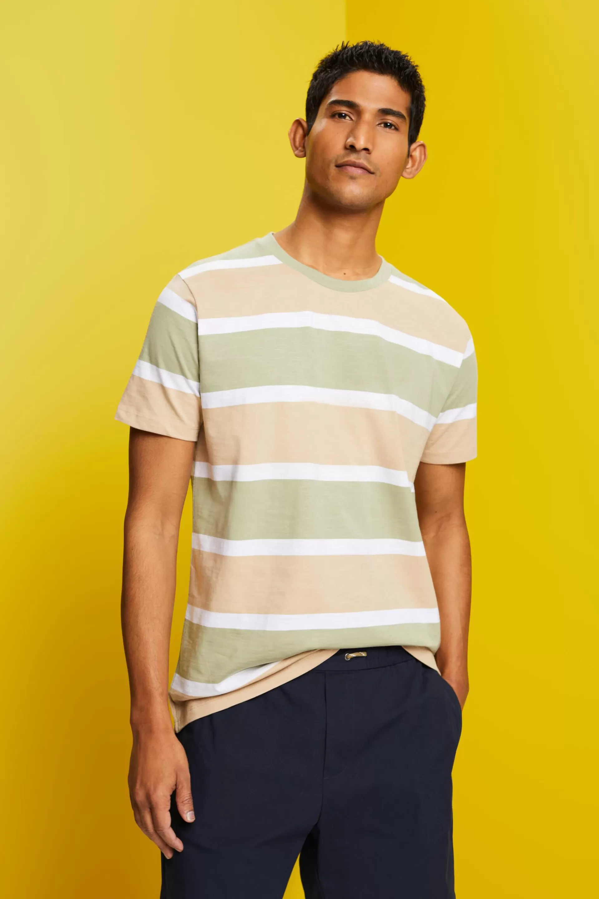 Gestreiftes Jersey T-Shirt, 100 % Baumwolle-ESPRIT Sale