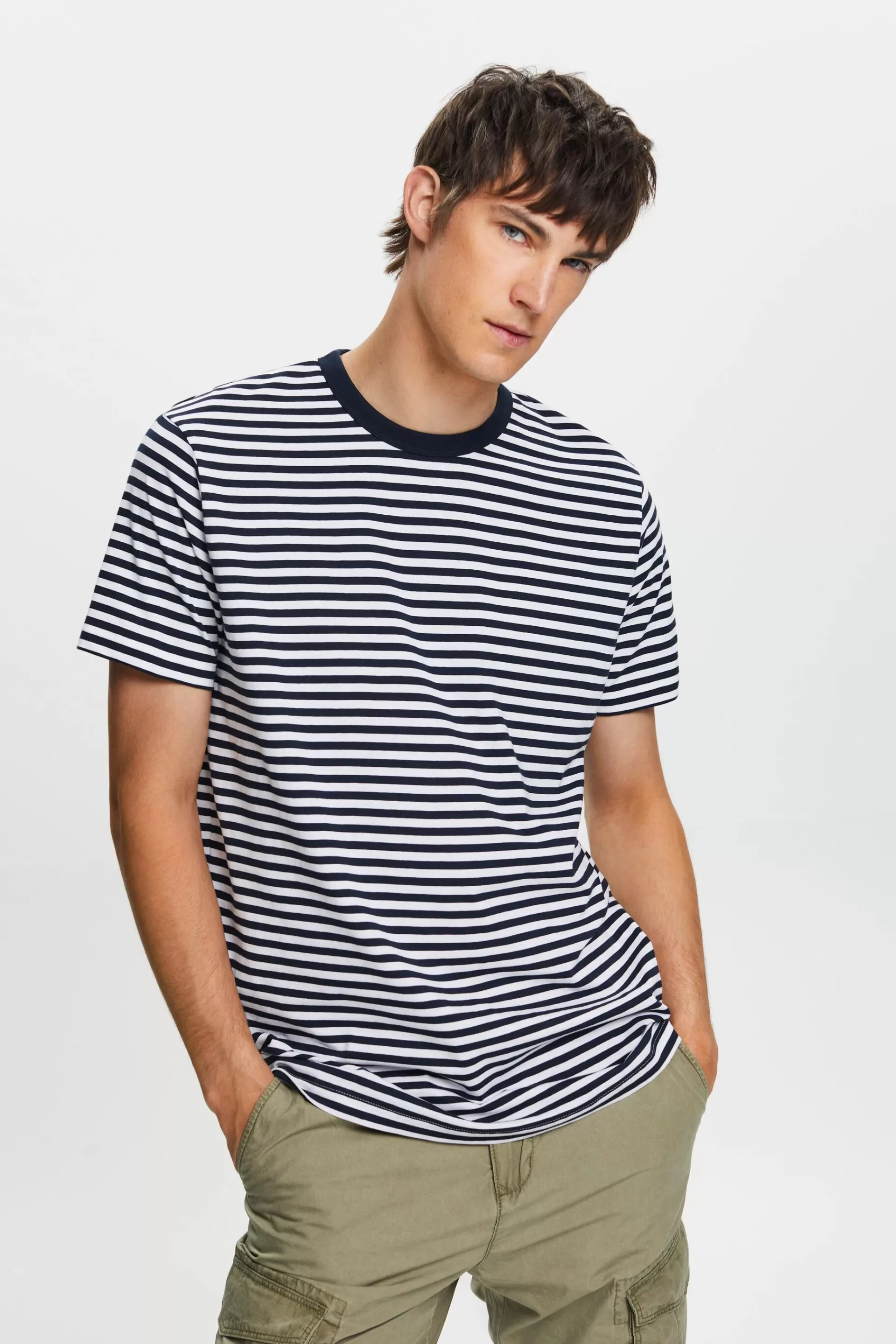 Gestreiftes Jersey T-Shirt, 100 % Baumwolle-ESPRIT Sale
