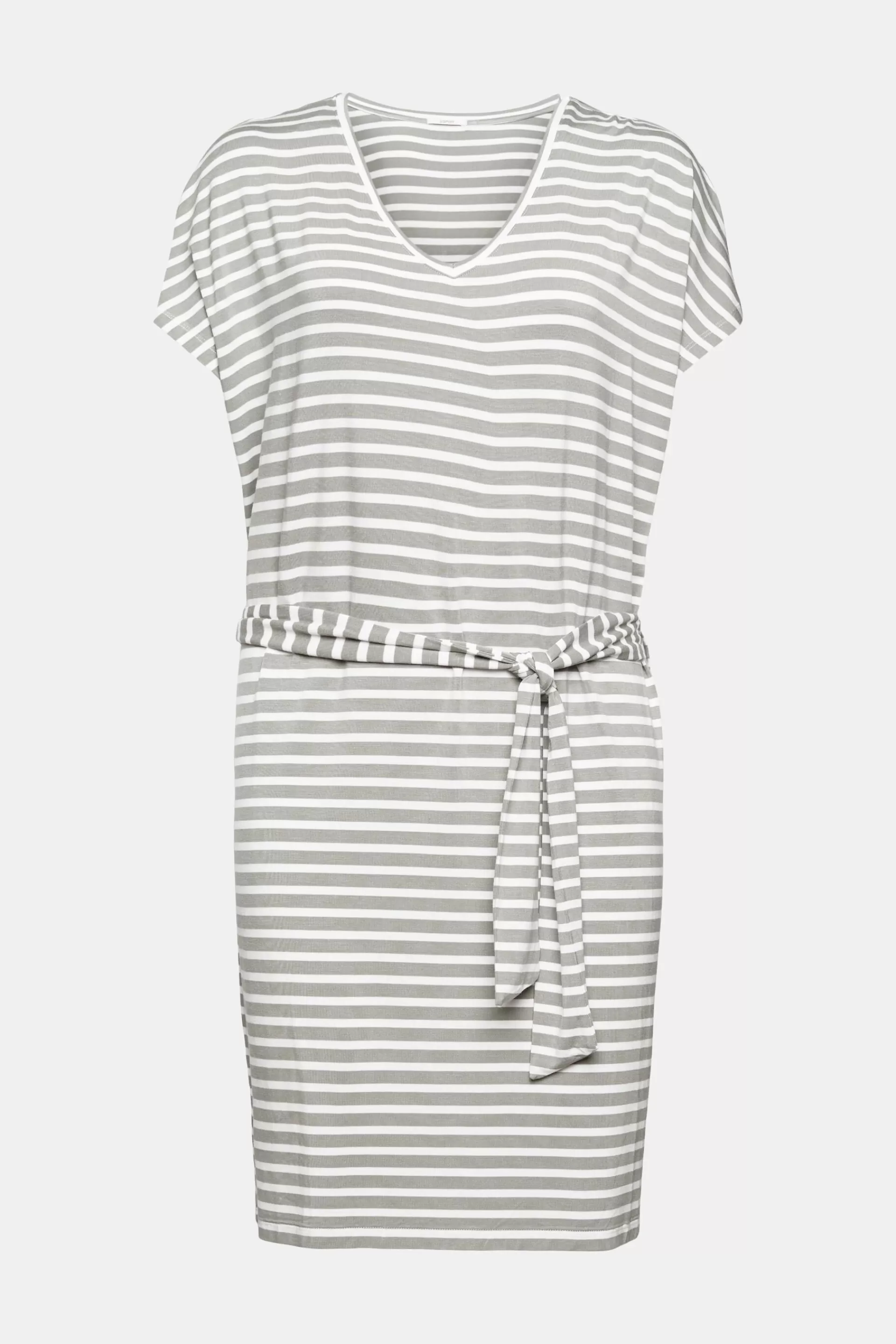Gestreiftes Jerseykleid aus LENZING™ ECOVERO™-ESPRIT Online