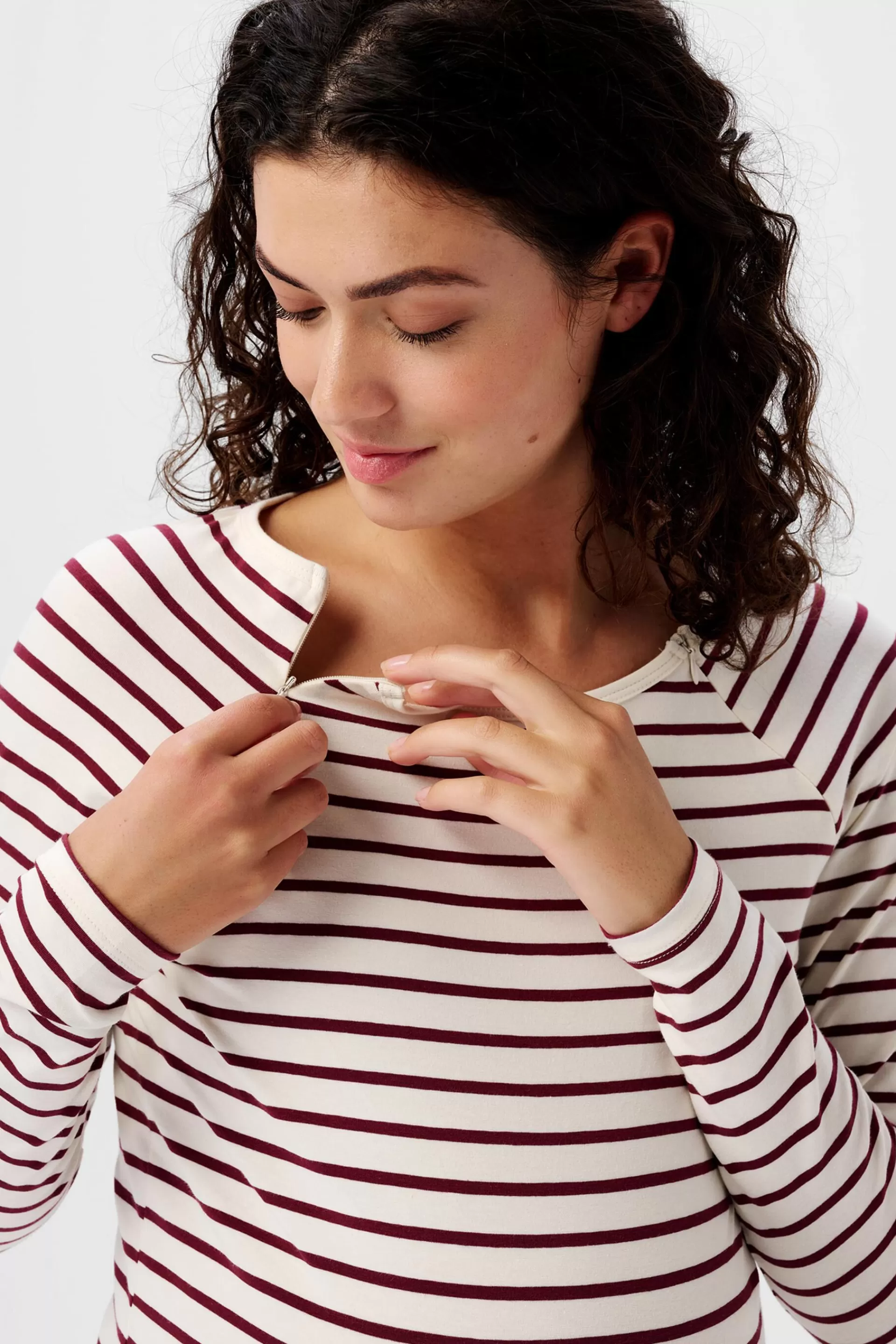 Gestreiftes Longsleeve mit Stillfunktion-ESPRIT Flash Sale
