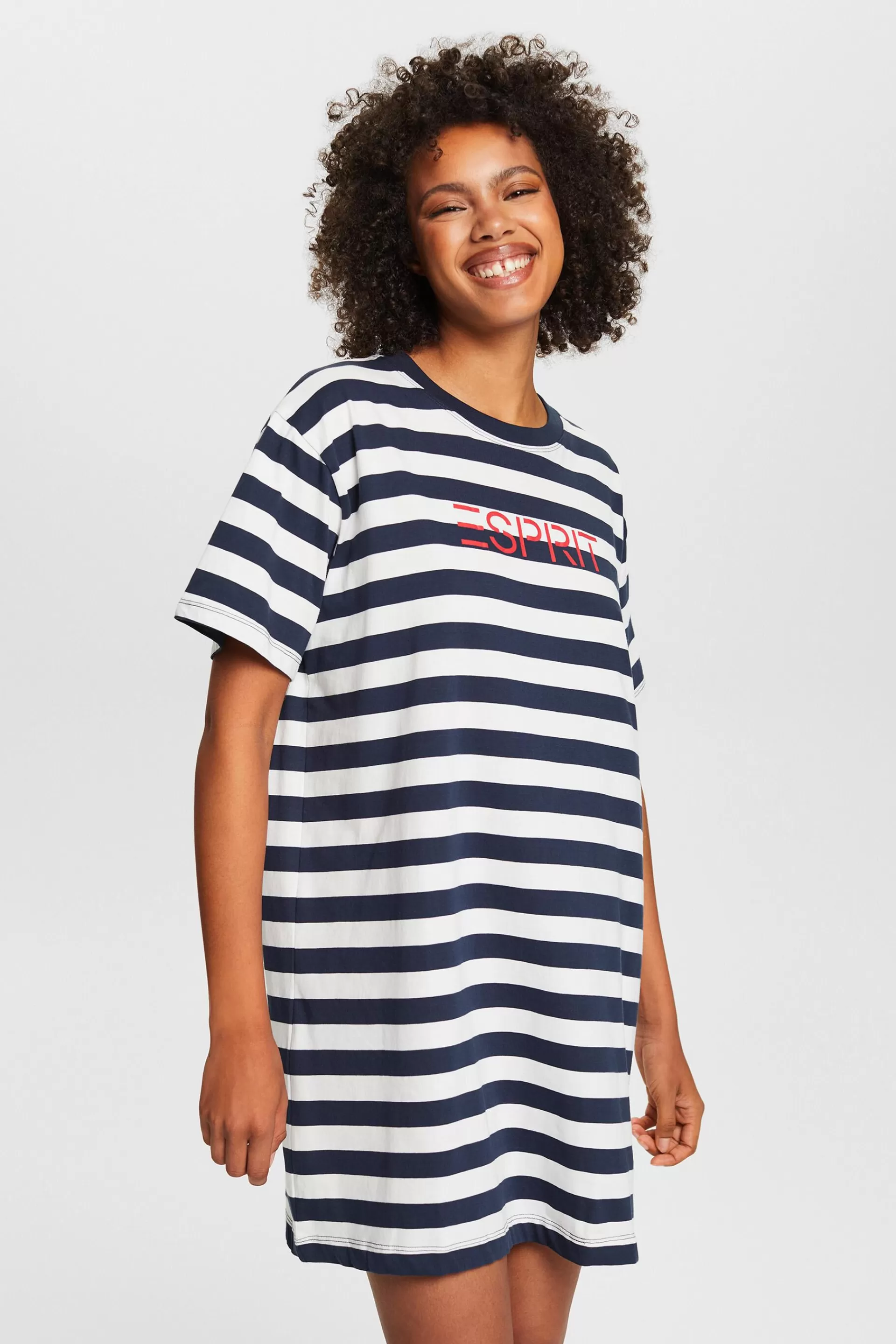 Gestreiftes Nachthemd aus Jersey-ESPRIT Discount