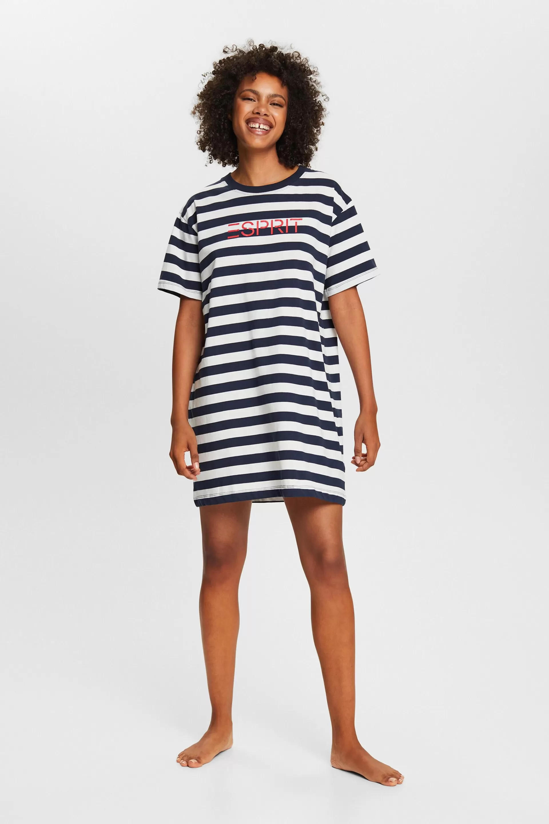 Gestreiftes Nachthemd aus Jersey-ESPRIT Discount