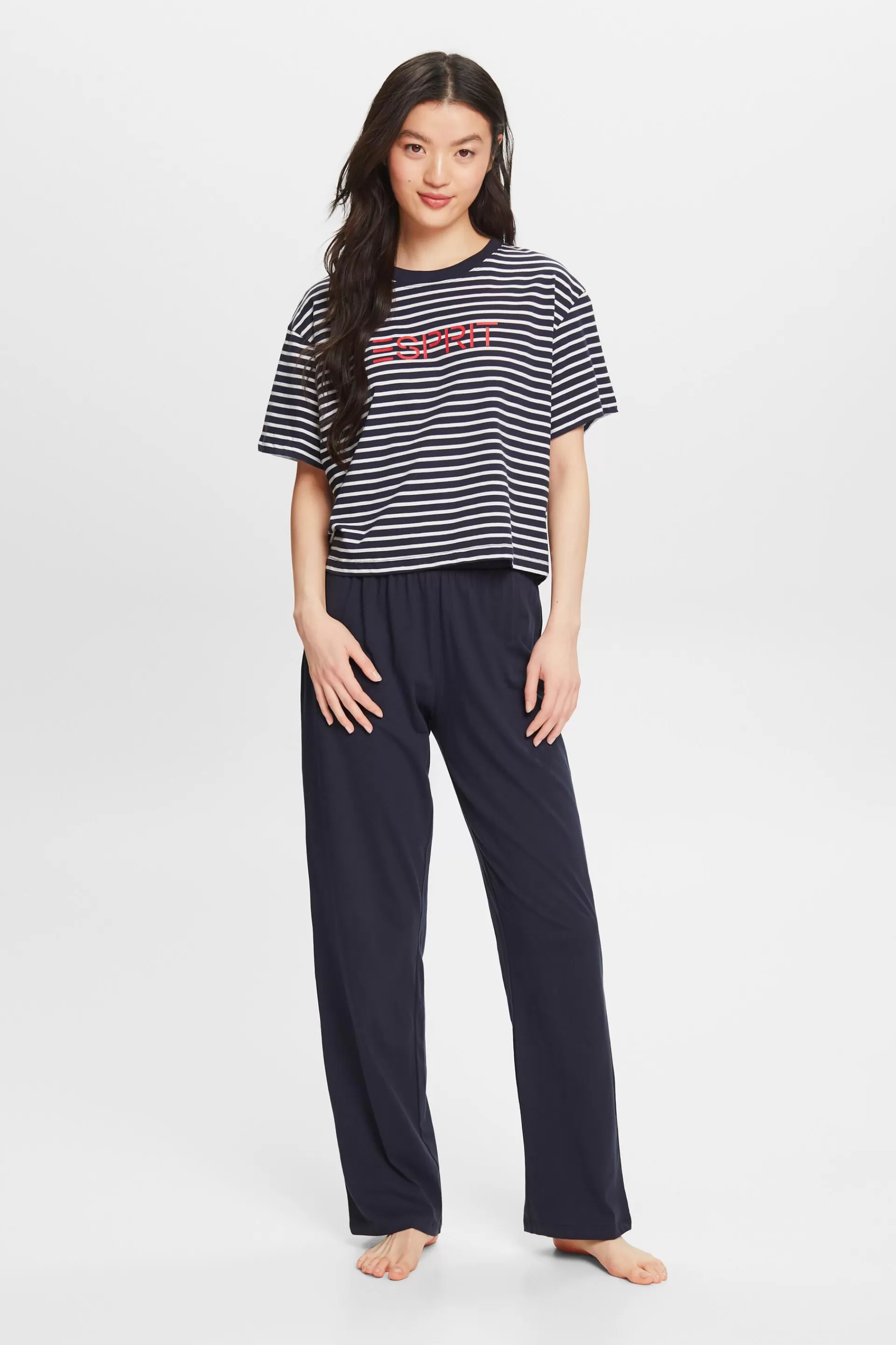 Gestreiftes Pyjama-Top-ESPRIT Online