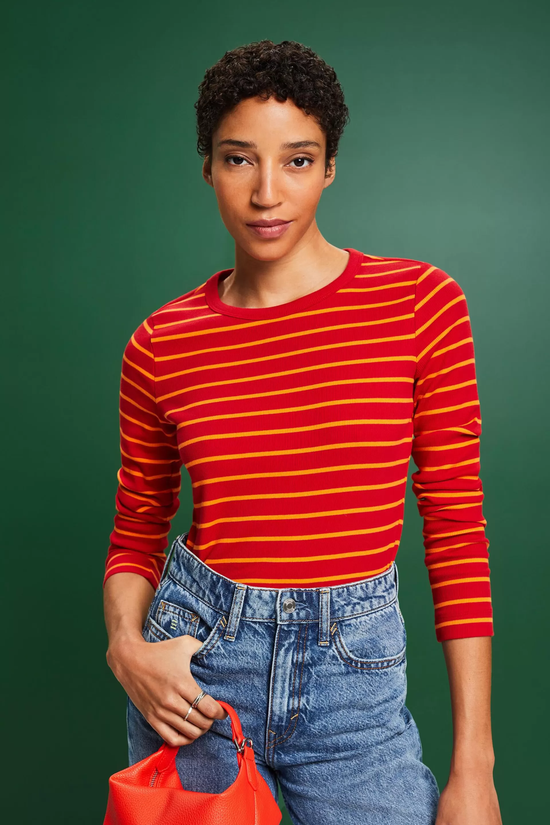 Gestreiftes Rippstrick-Top-ESPRIT Online
