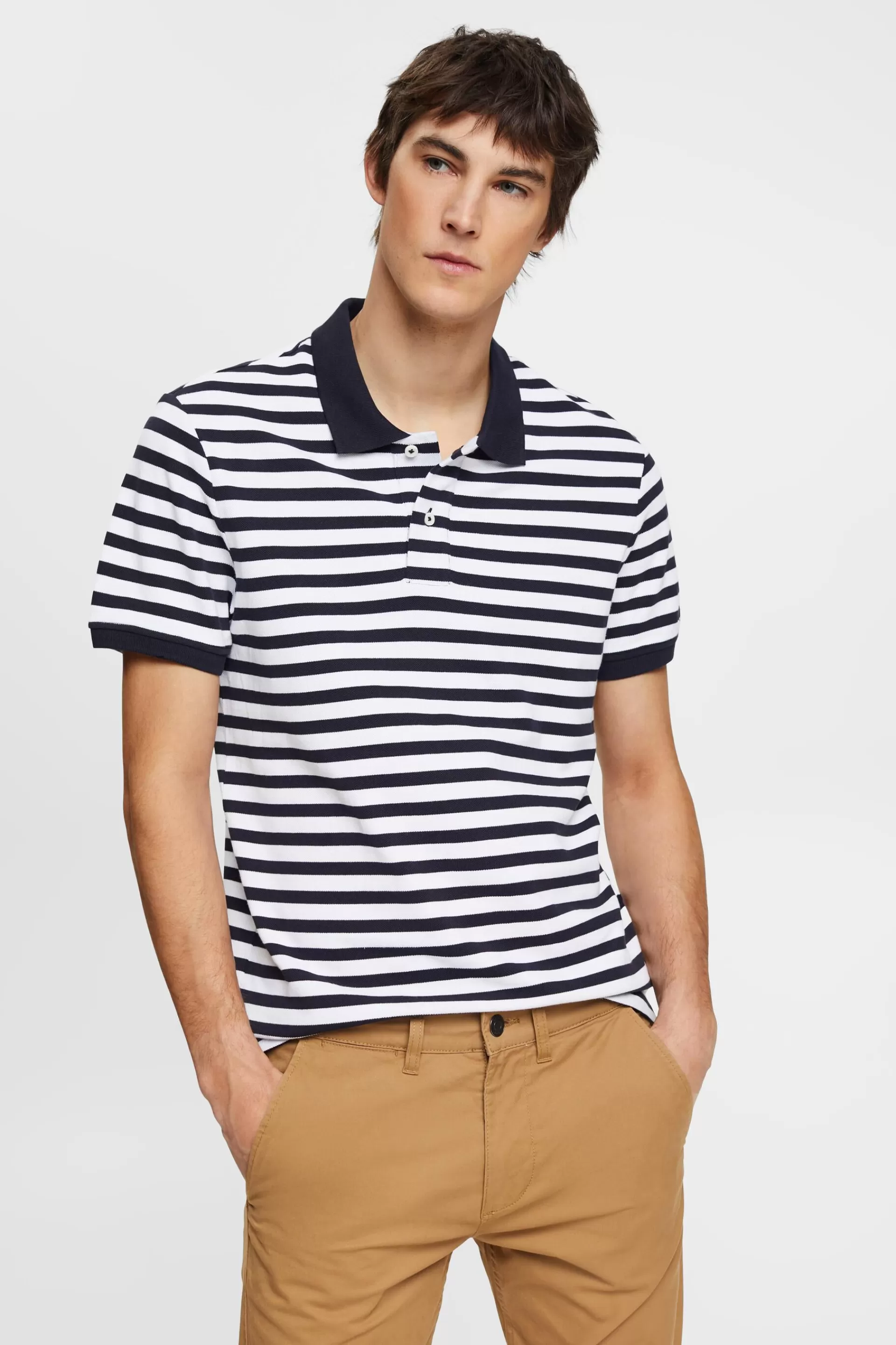 Gestreiftes Slim-Fit-Poloshirt-ESPRIT Sale