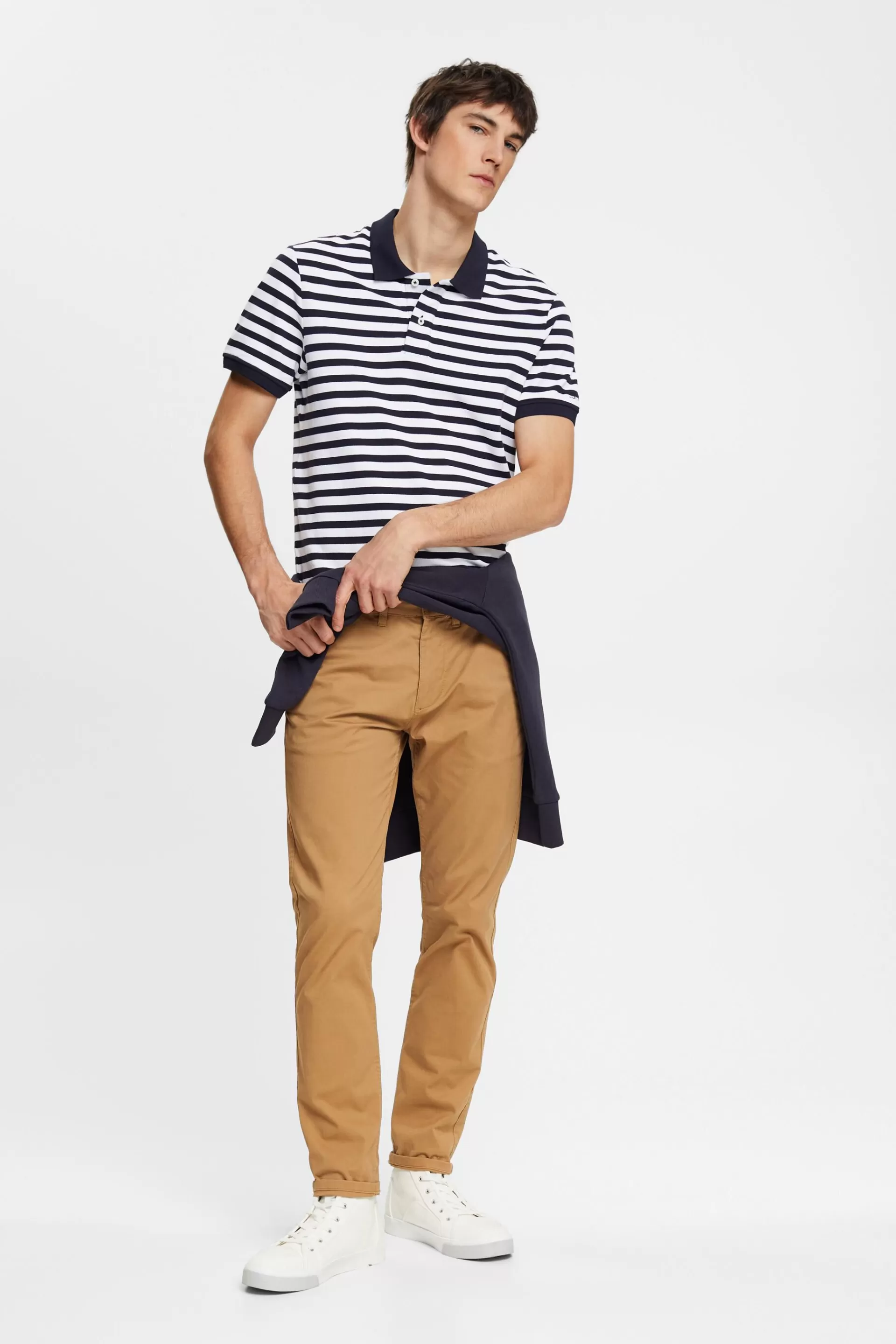 Gestreiftes Slim-Fit-Poloshirt-ESPRIT Sale