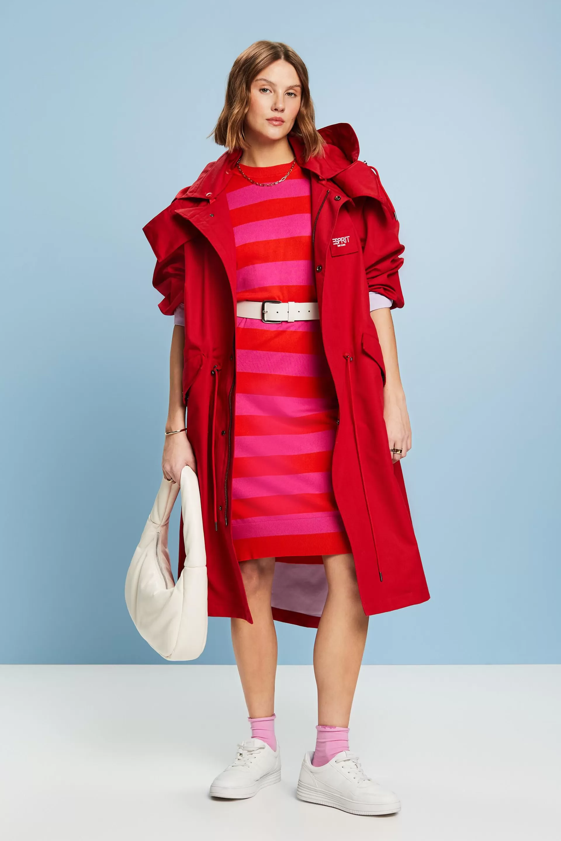 Gestreiftes Strickkleid im Oversize-Look-ESPRIT Outlet