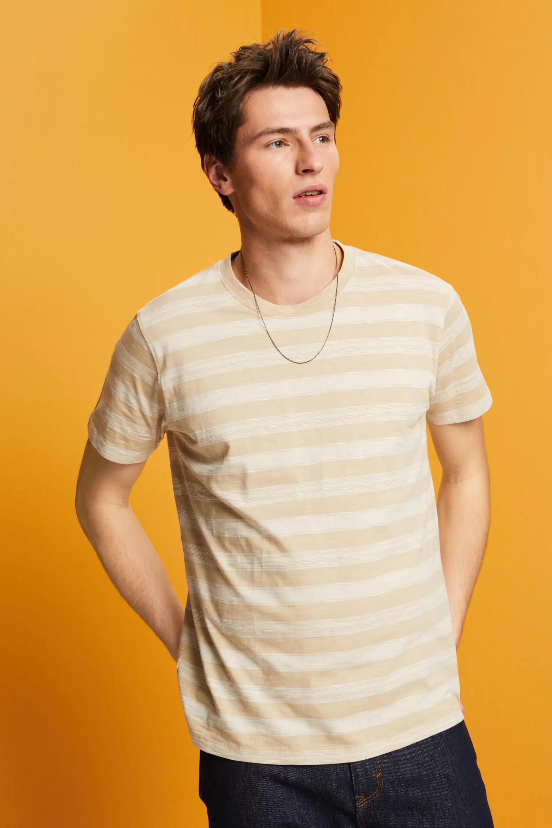 Gestreiftes T-Shirt, 100 % Baumwolle-ESPRIT Flash Sale