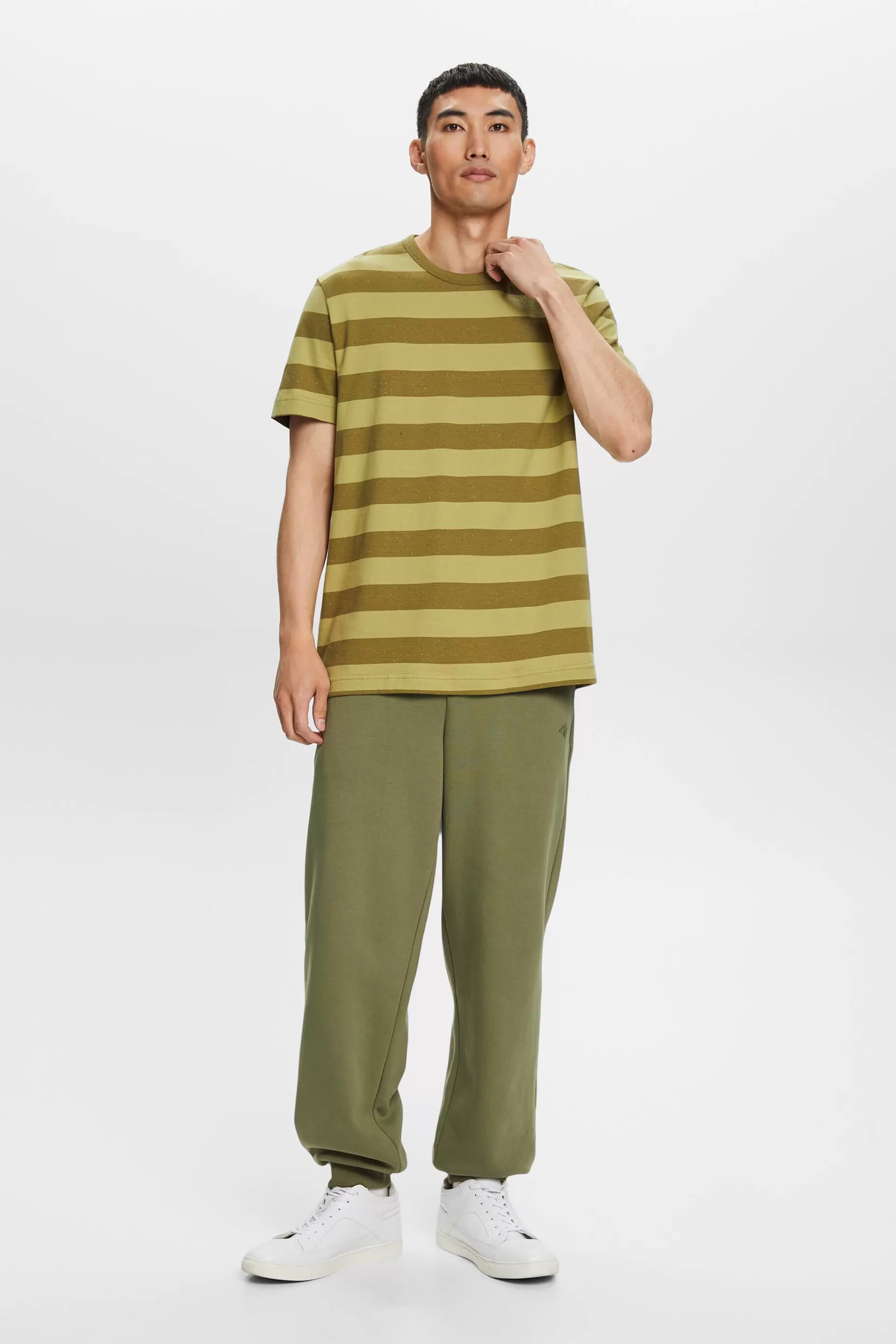 Gestreiftes T-Shirt mit Knötchengarn-ESPRIT Outlet