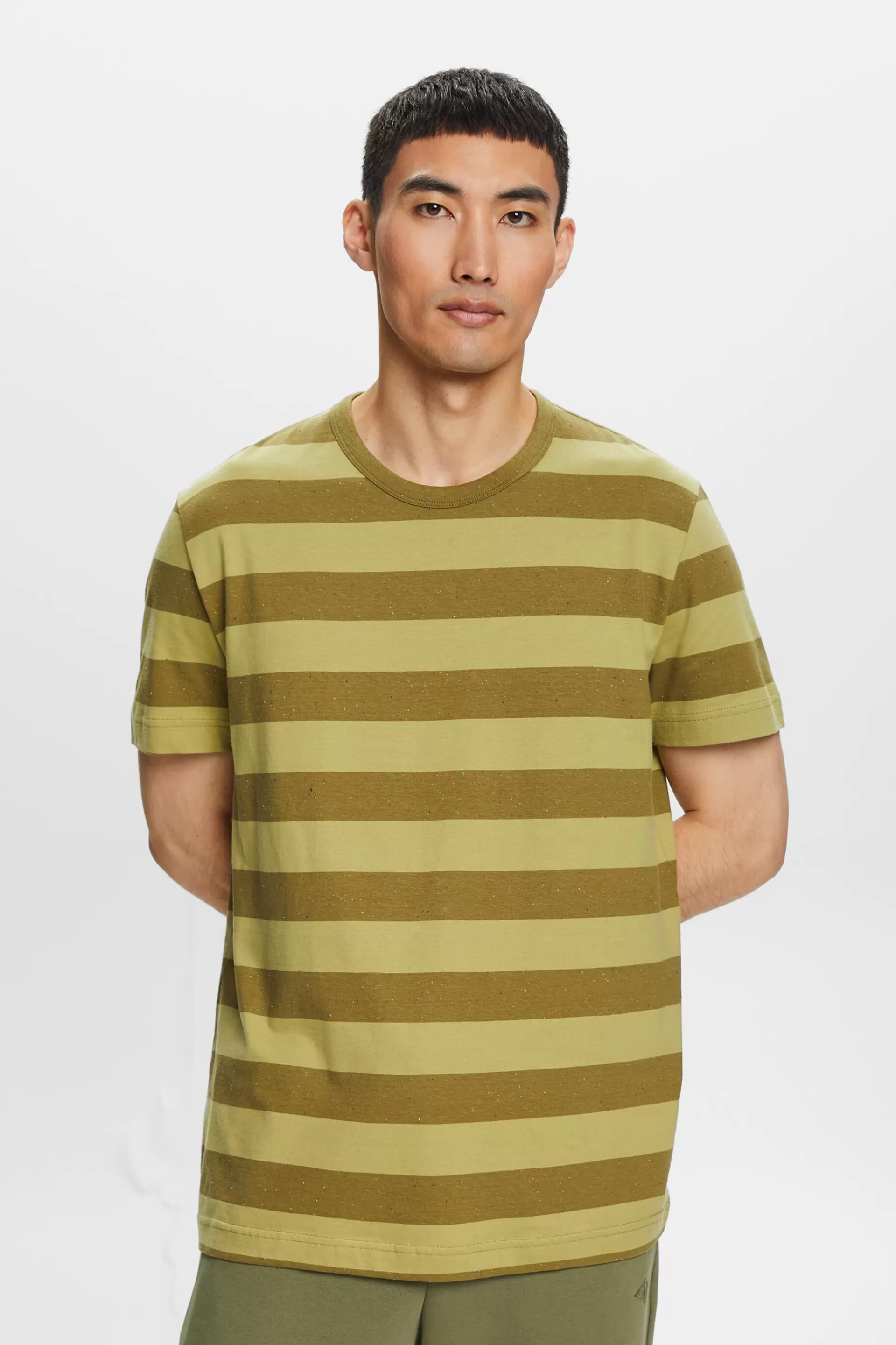 Gestreiftes T-Shirt mit Knötchengarn-ESPRIT Outlet