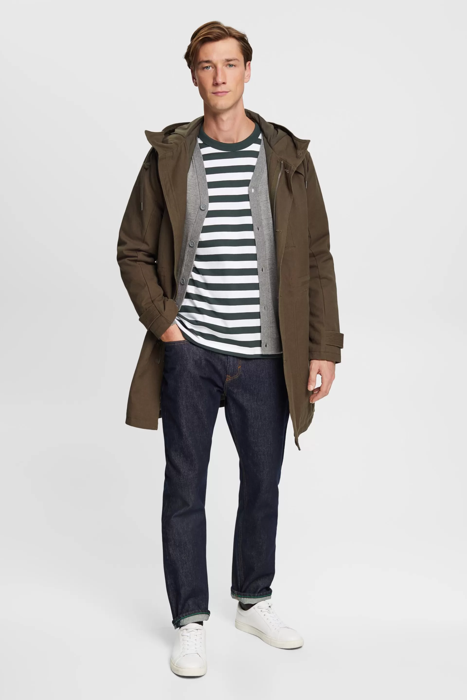 Gestreiftes T-Shirt mit Rundhalsausschnitt-ESPRIT Cheap
