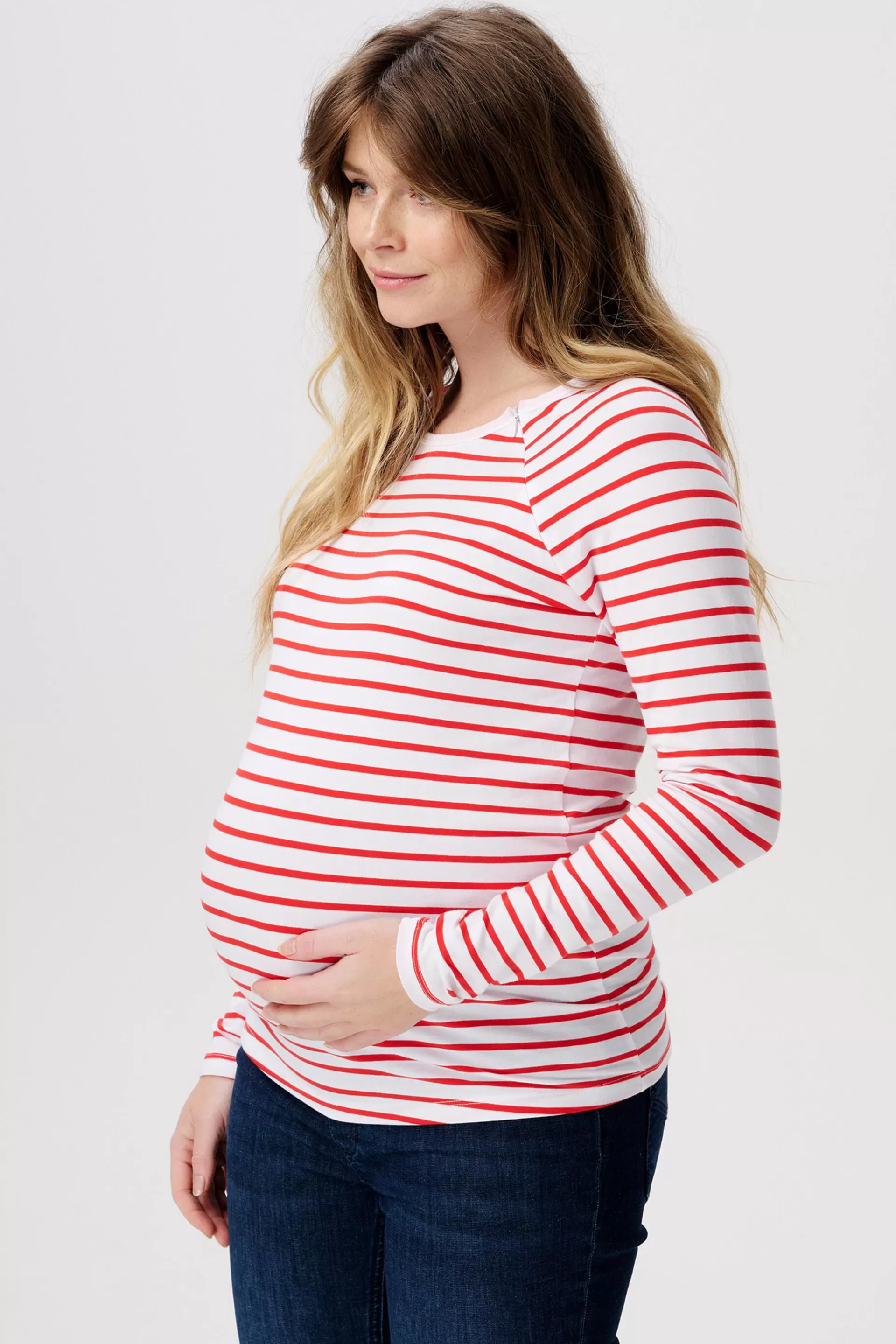 Gestreiftes Umstands-T-Shirt aus Bio-Baumwollmix-ESPRIT Best