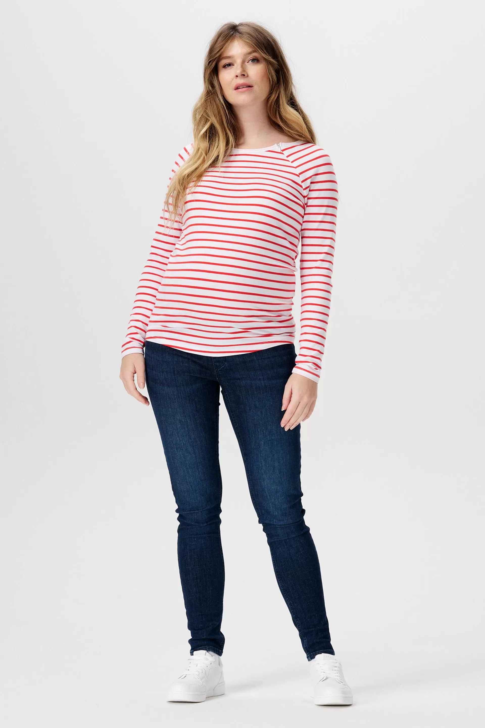 Gestreiftes Umstands-T-Shirt aus Bio-Baumwollmix-ESPRIT Best