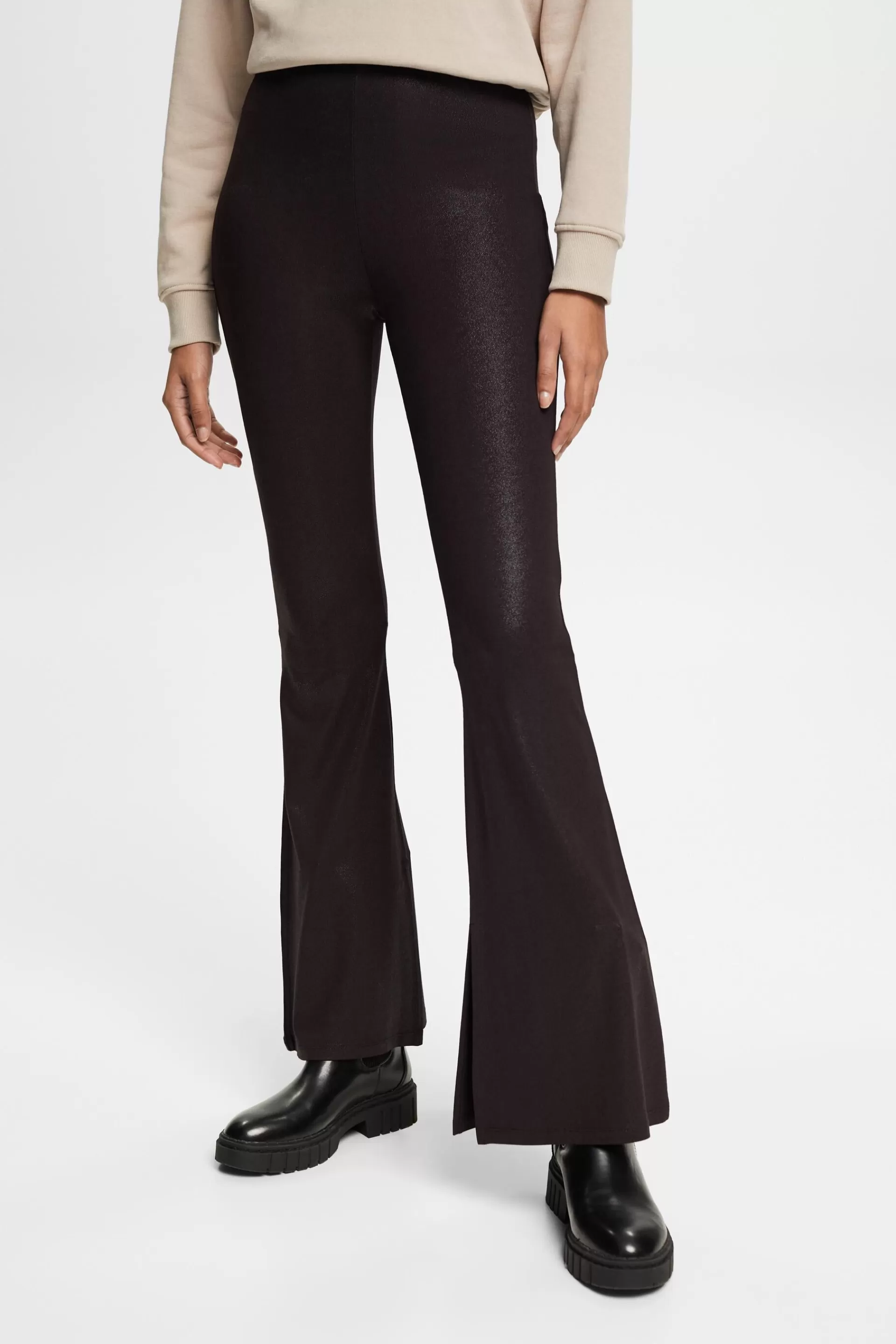 Glänzend beschichtete Schlaghose-ESPRIT Best Sale
