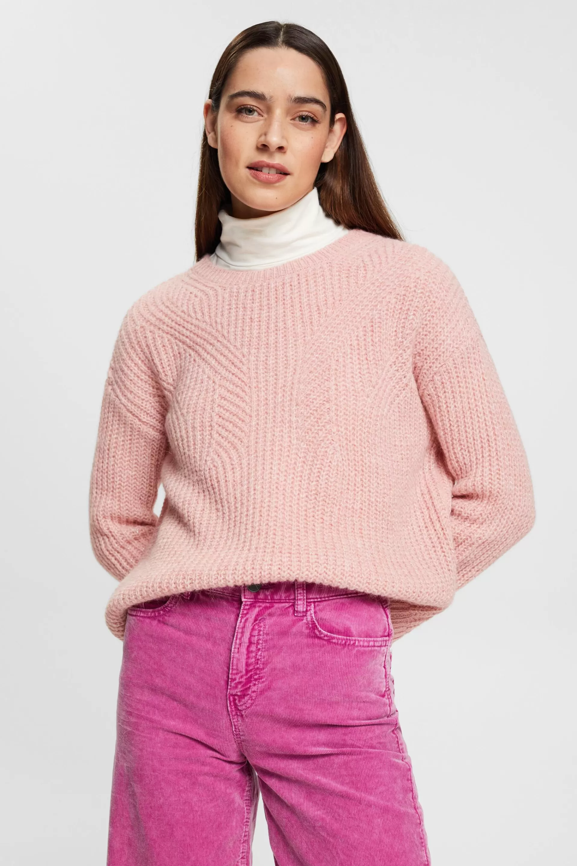 Glitzerpullover mit Alpaka-ESPRIT Fashion