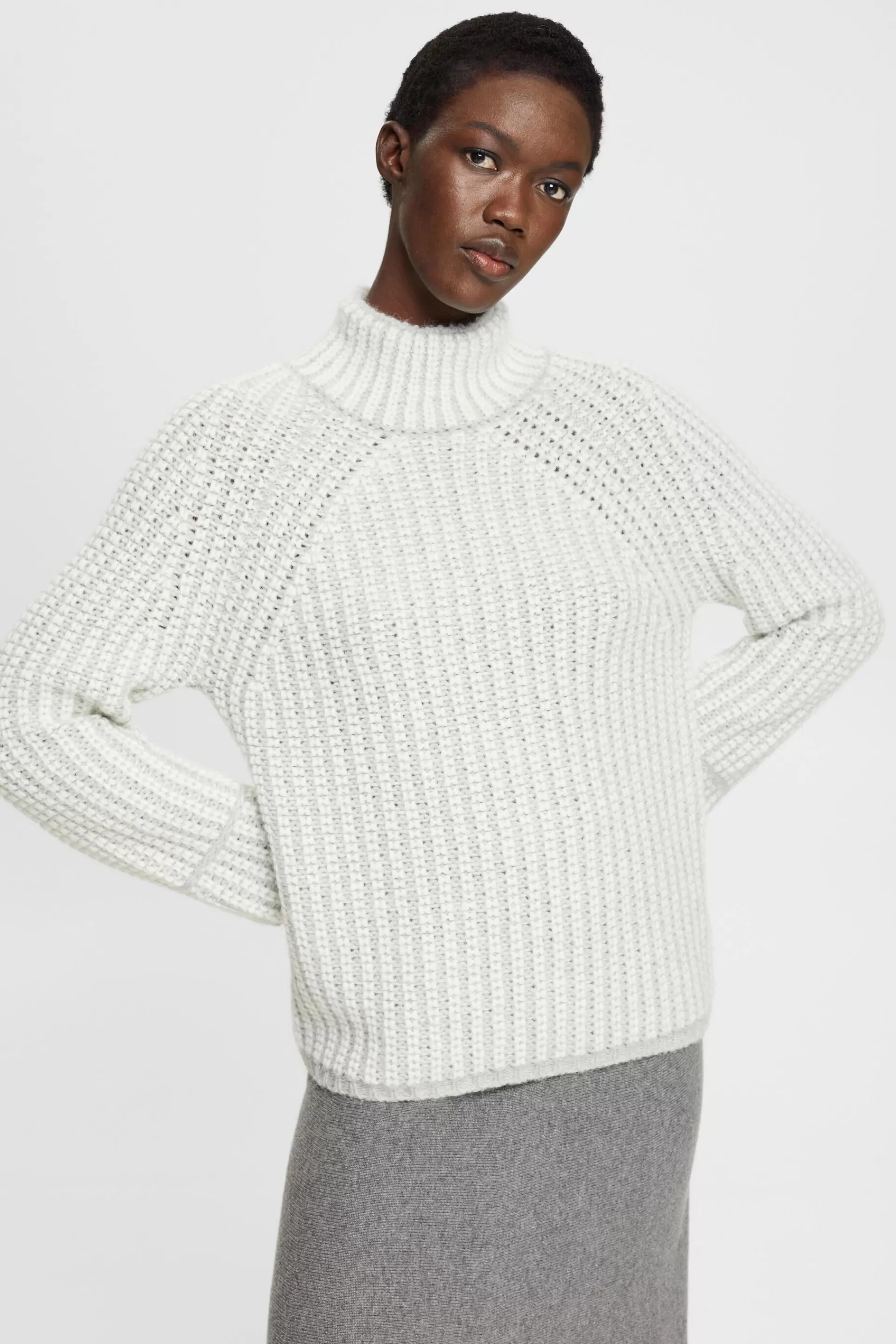 Grobstrickpullover mit Alpaka-ESPRIT Flash Sale