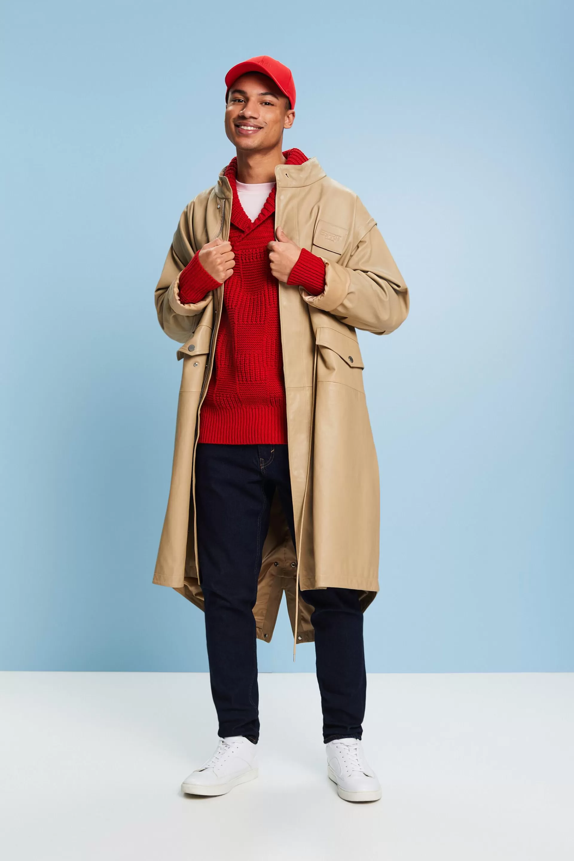 Grobstrick-Pullover mit Schalkragen-ESPRIT Clearance