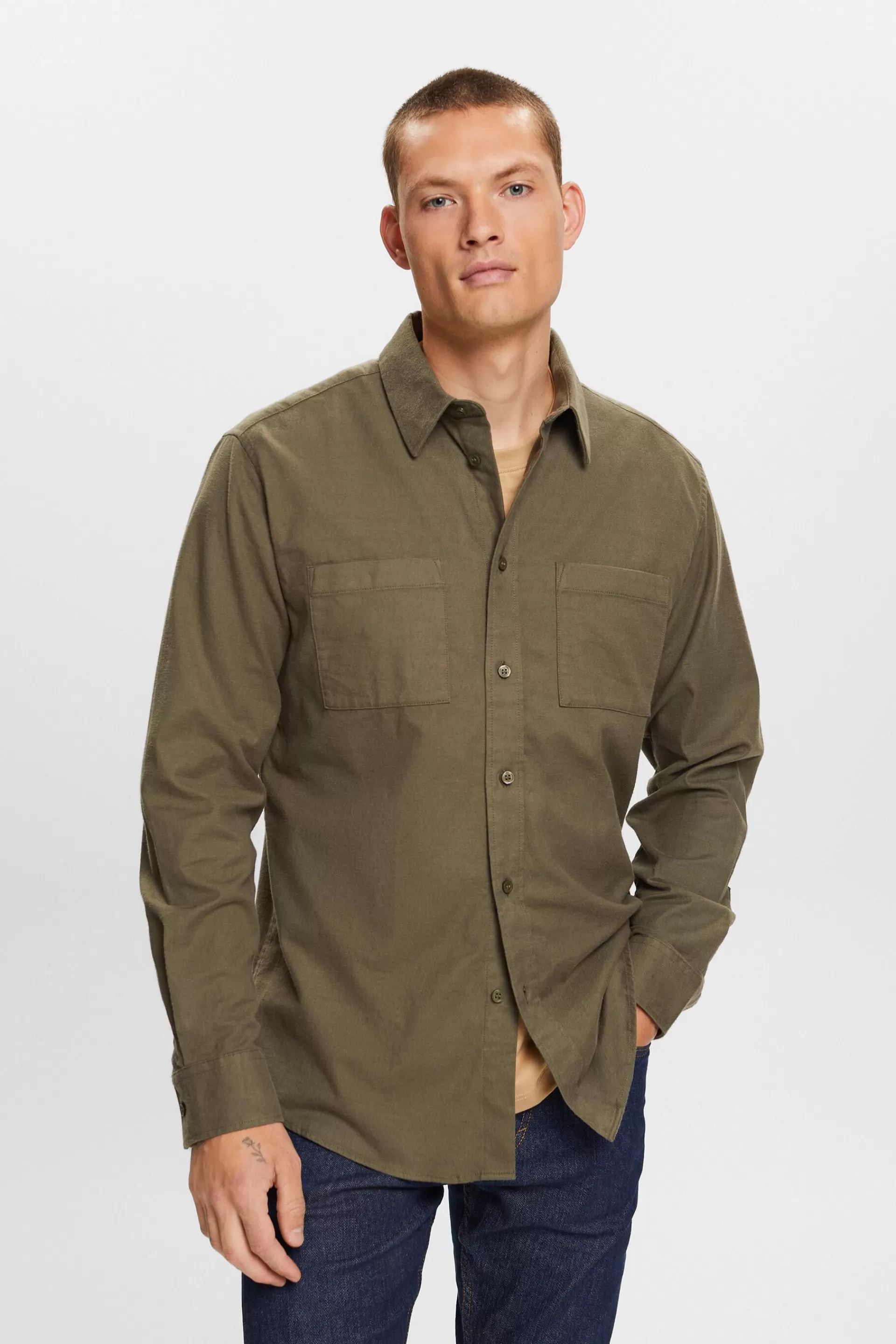 Hemd aus Baumwollflanell-ESPRIT Flash Sale