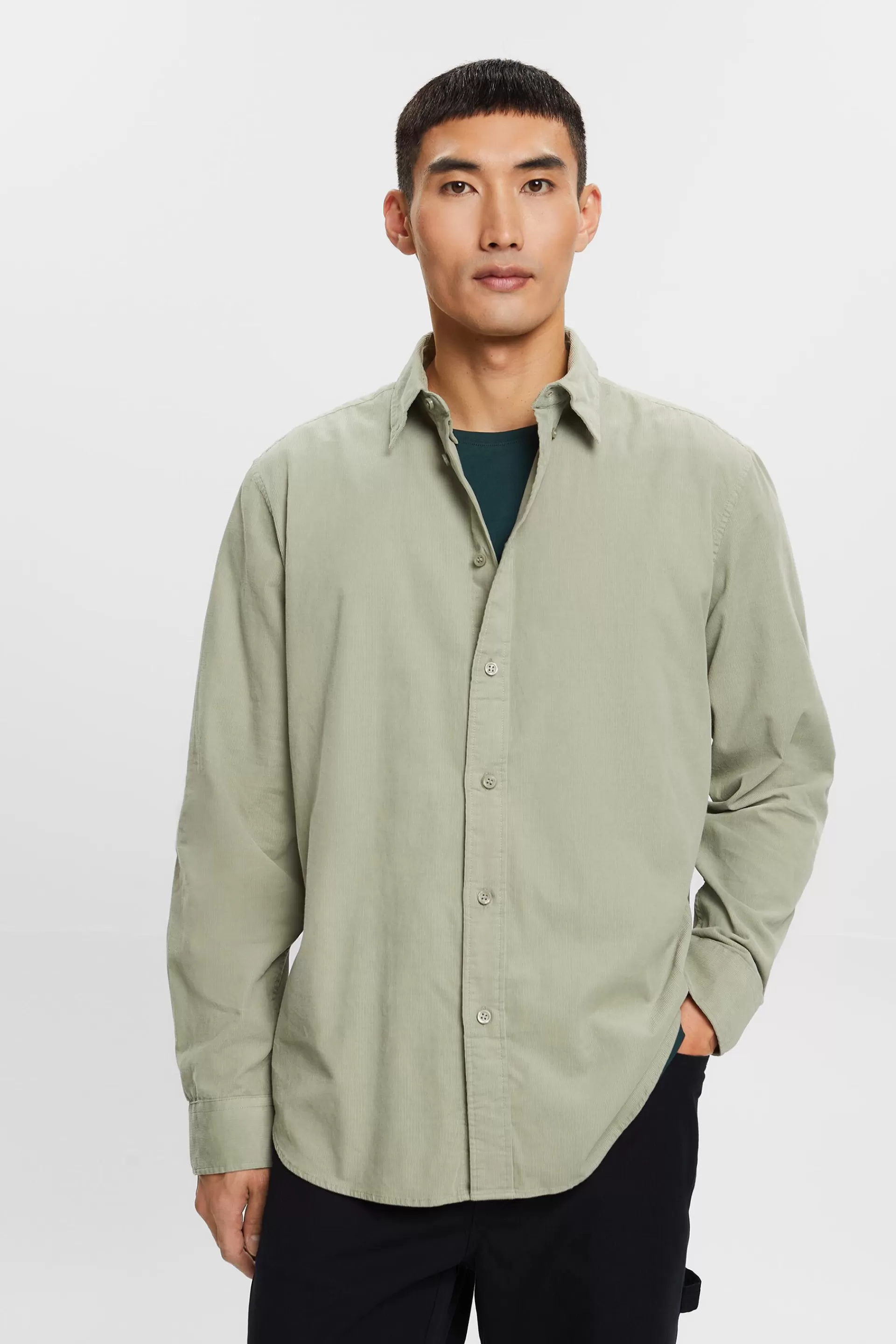 Hemd aus Cord, 100% Baumwolle-ESPRIT Shop