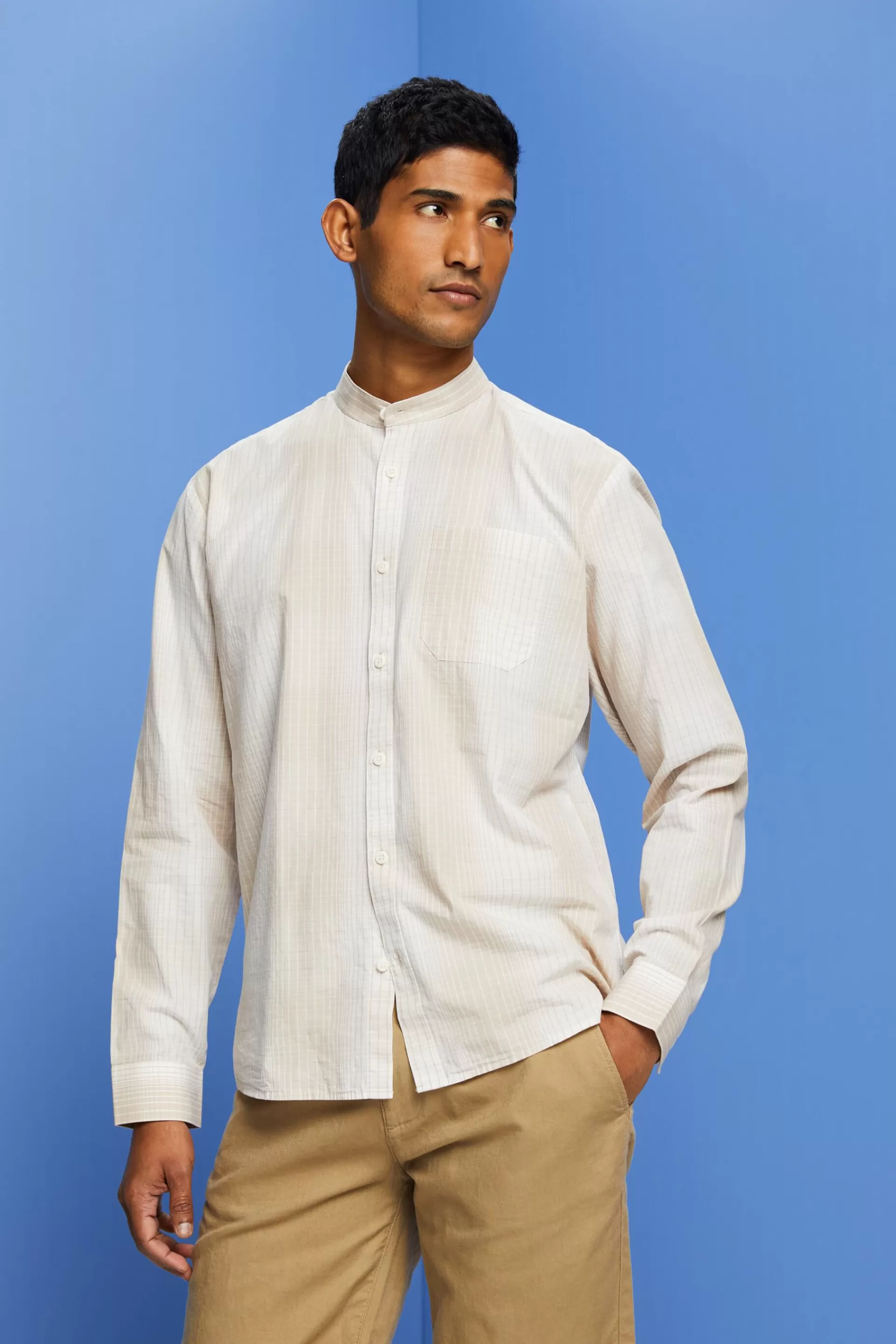 Hemd im Ombré-Design mit Stehkragen-ESPRIT Best Sale