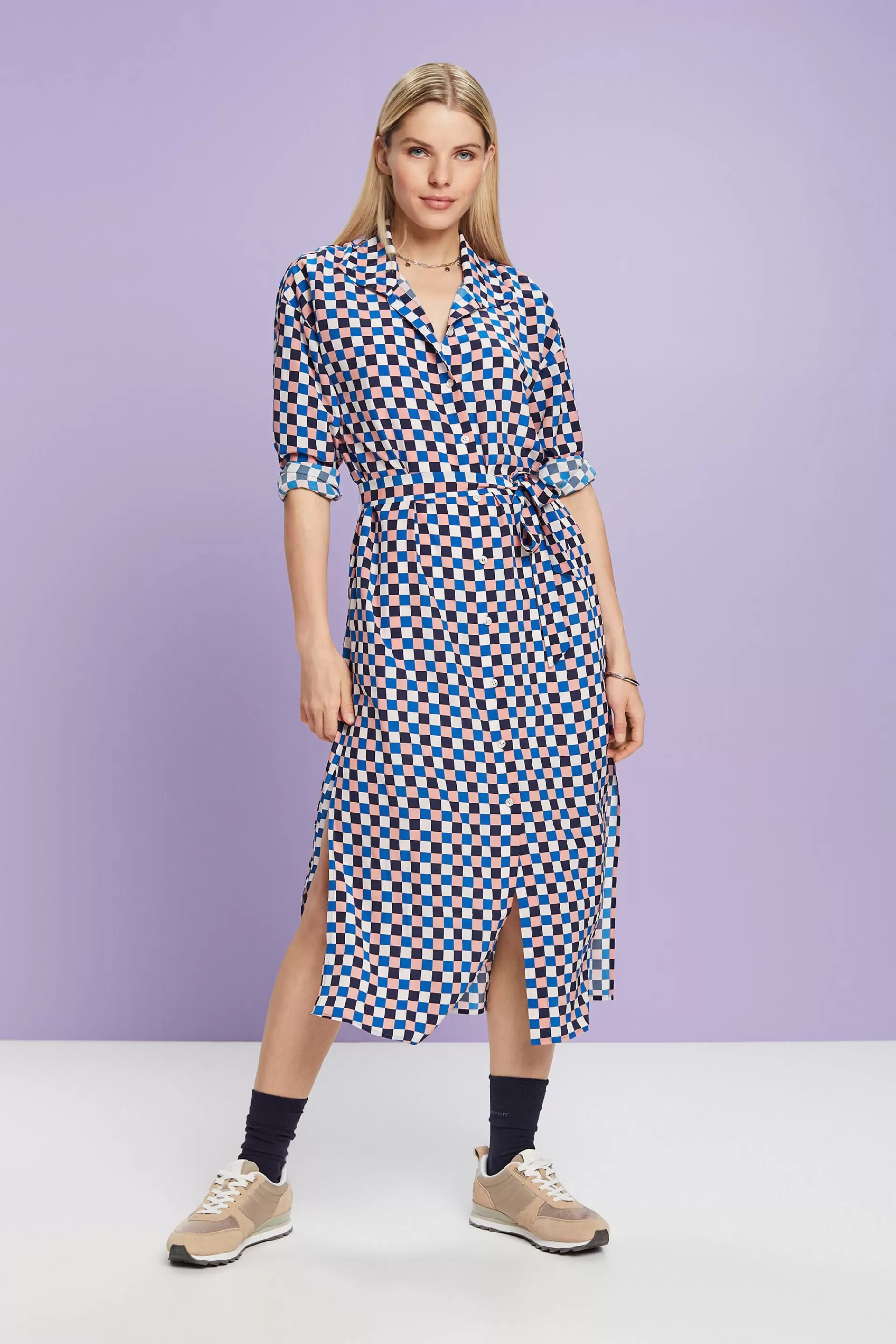 Hemdblusenkleid aus Seide-ESPRIT Store