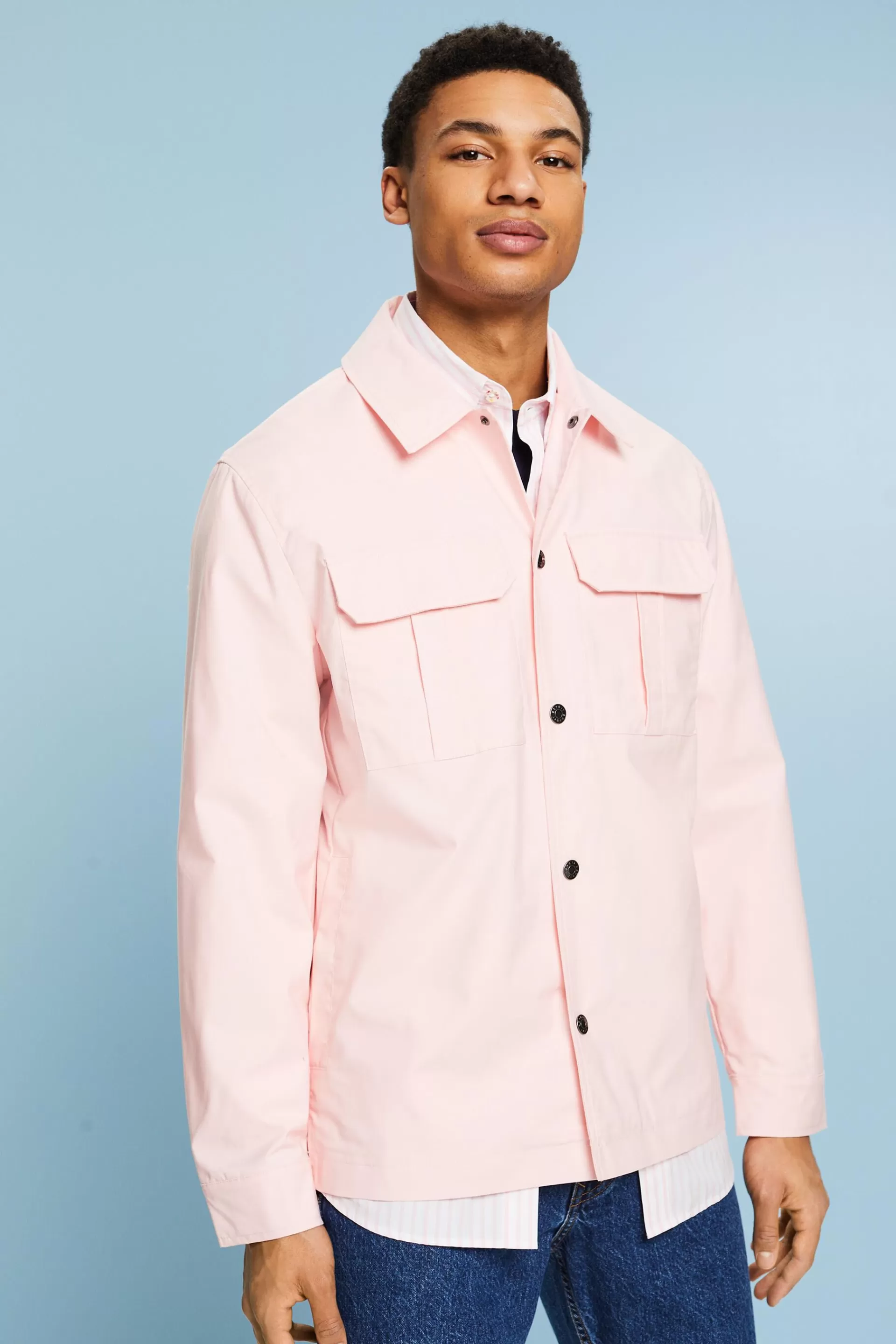 Hemdjacke aus Twill-ESPRIT Store