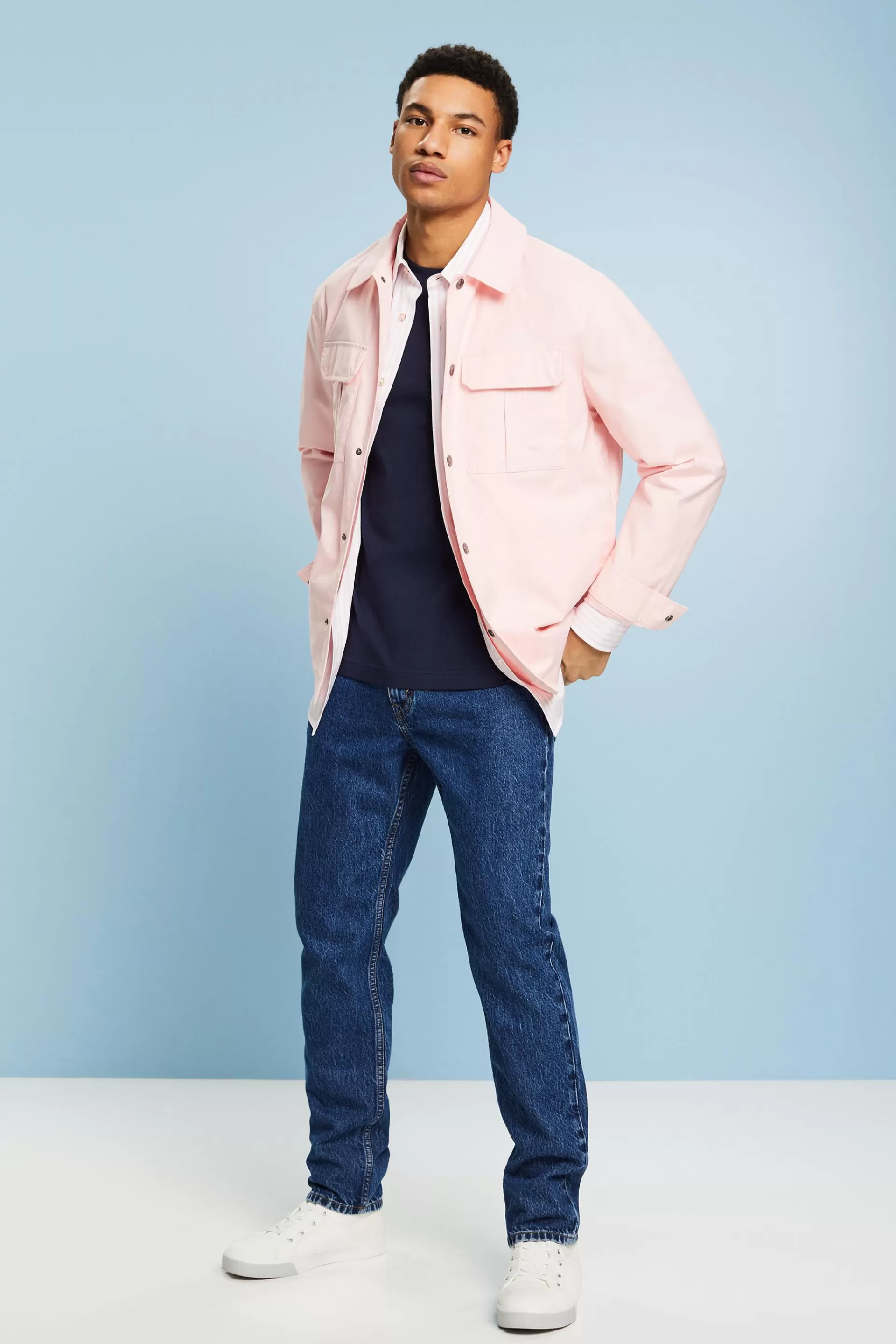 Hemdjacke aus Twill-ESPRIT Store