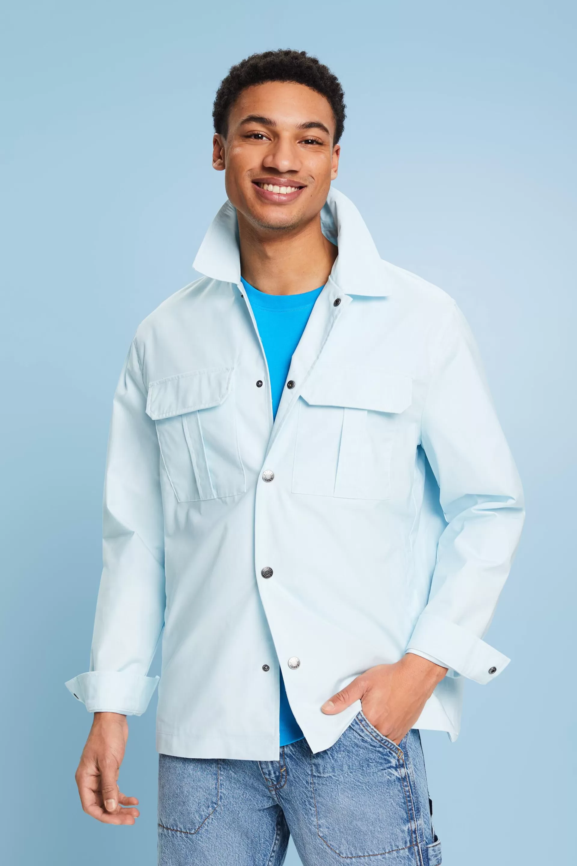 Hemdjacke aus Twill-ESPRIT Online