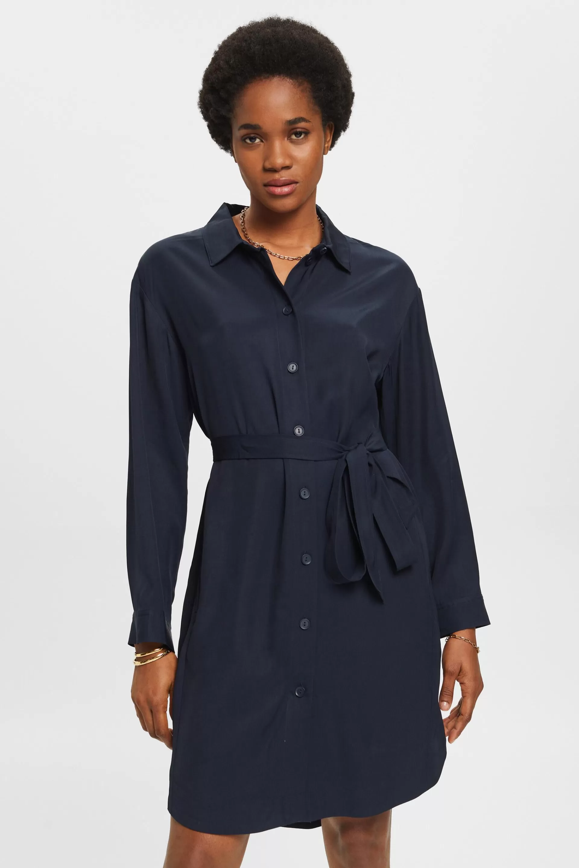 Hemdkleid aus Viskose-ESPRIT New