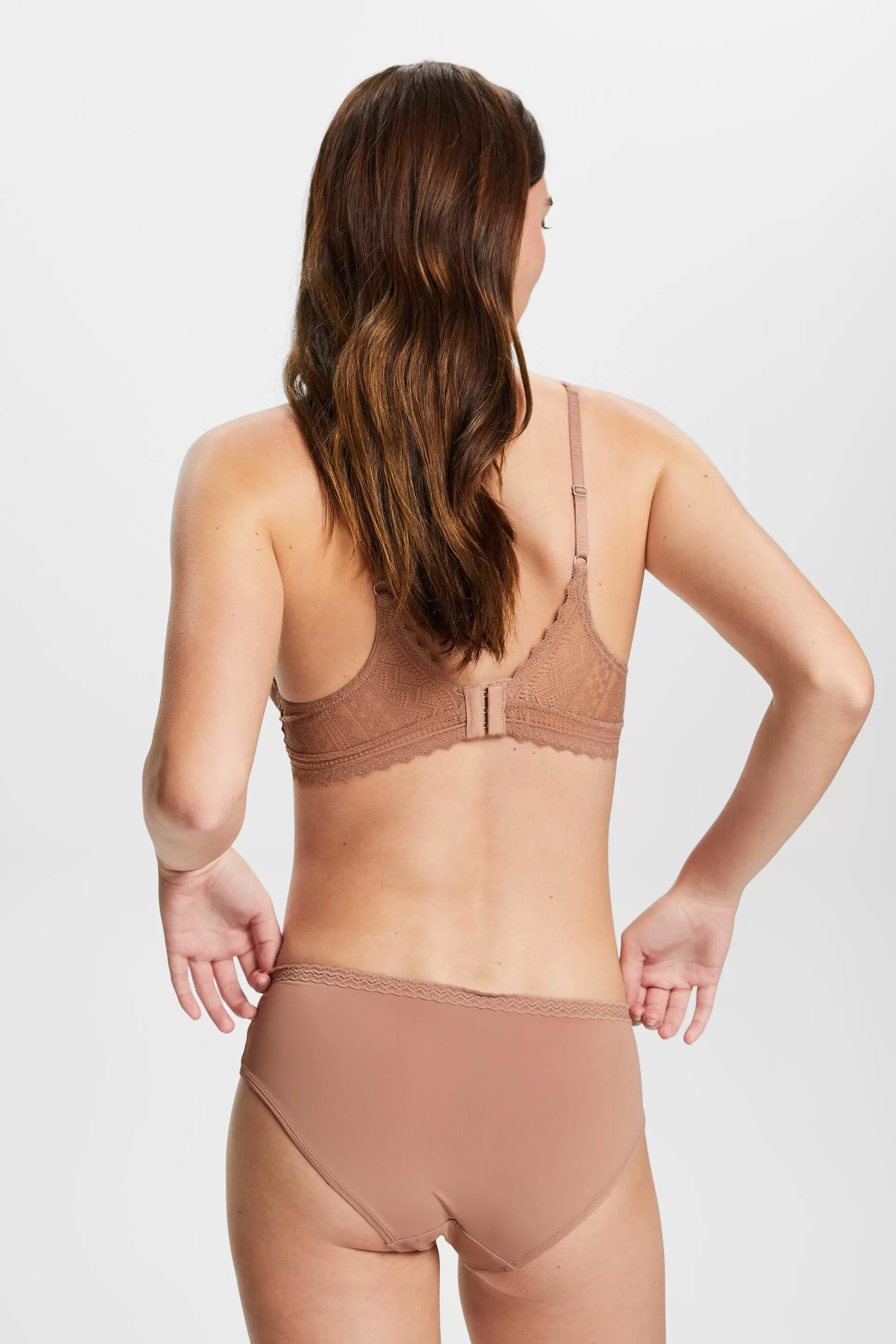 Hipster-Shorts aus Mikrofaser mit Spitzenborte-ESPRIT Cheap