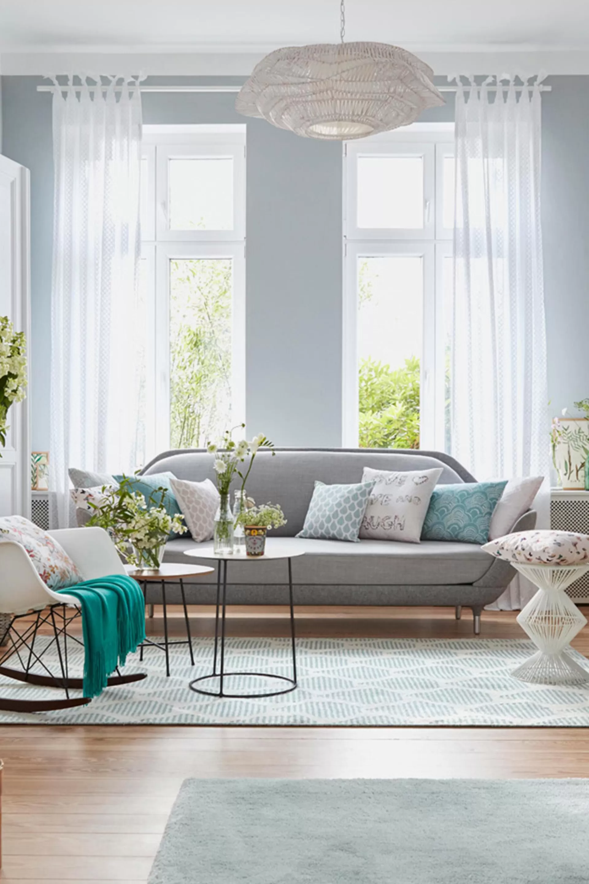 Hochflor-Teppich im unifarbenen Design-ESPRIT Discount