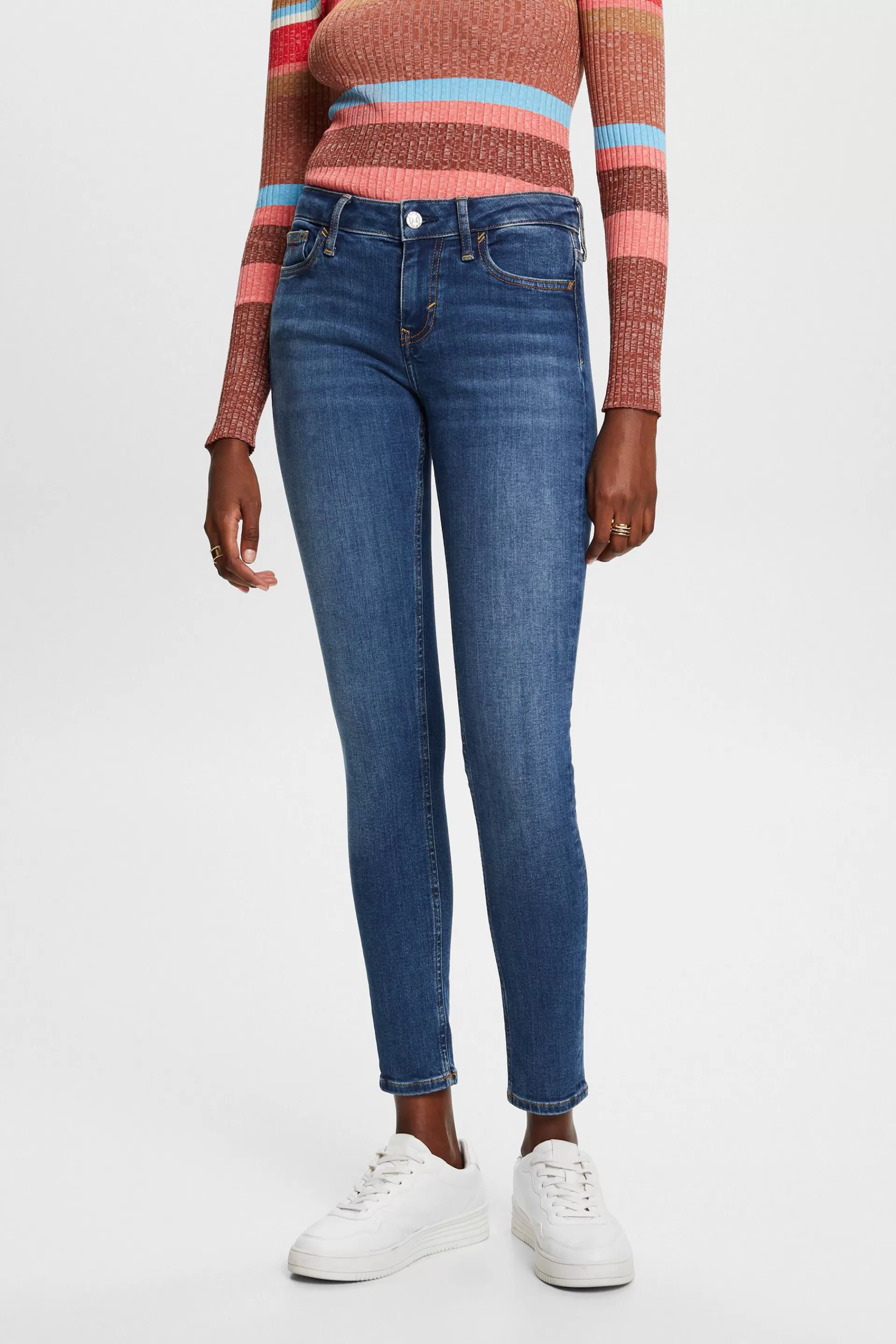 Hochwertige Skinny Jeans mit mittelhohem Bund-ESPRIT Shop