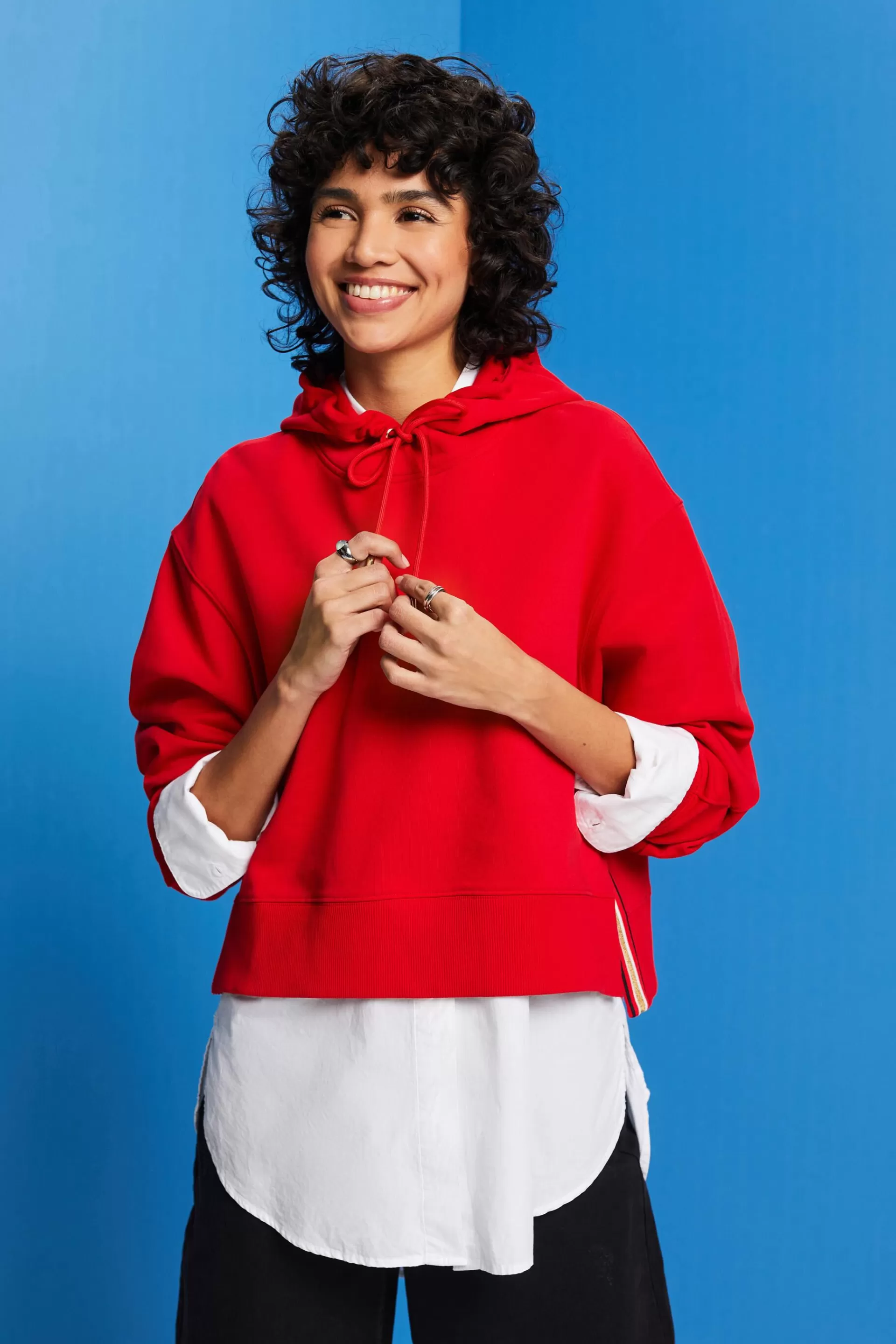 Hoodie aus Baumwollfleece-ESPRIT Flash Sale