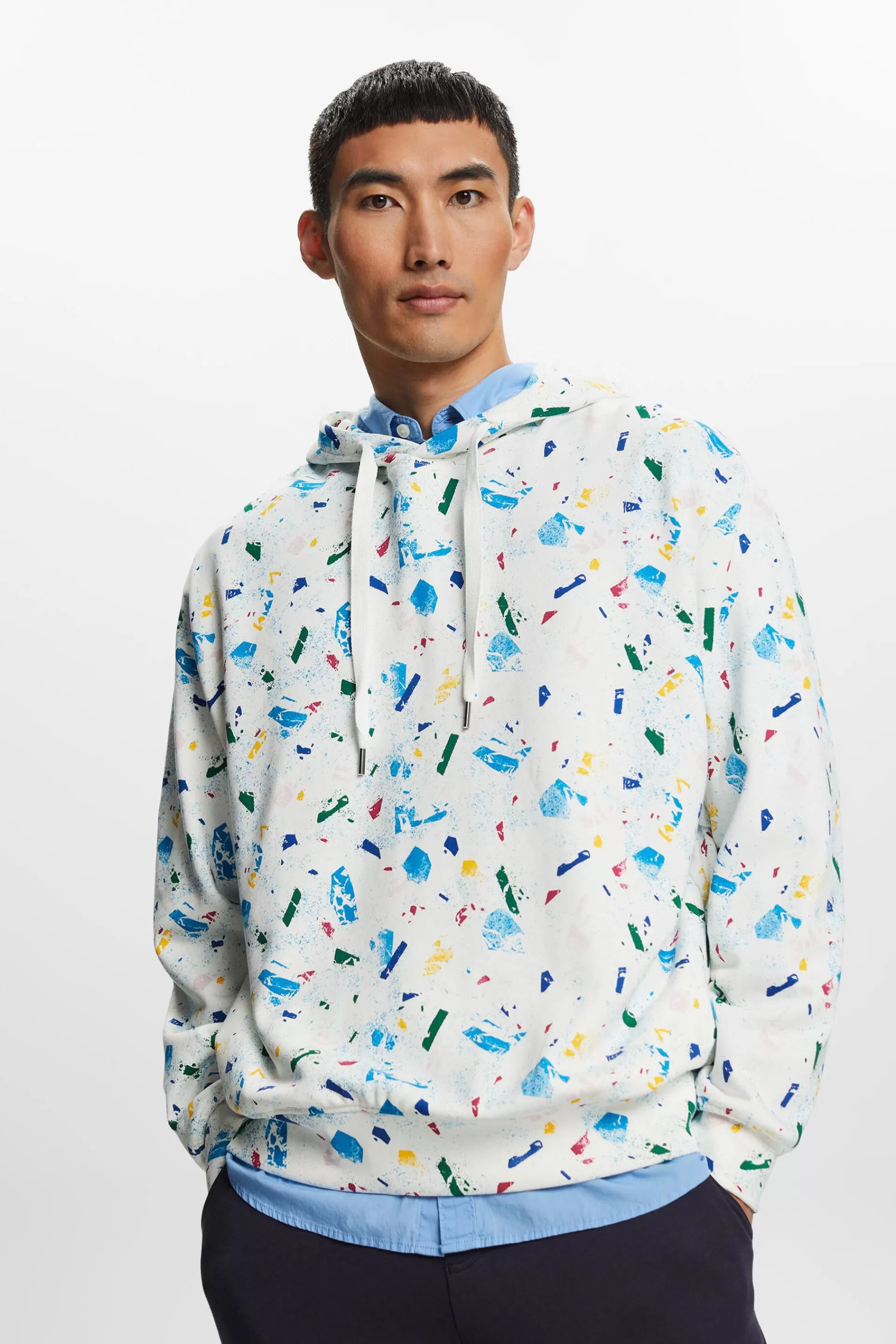 Hoodie aus Bio-Baumwolle mit Print-ESPRIT Cheap